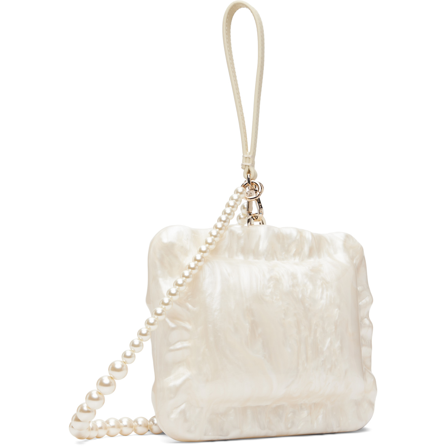  Simone Rocha White Pearl Crossbody Pillowcase Bag 