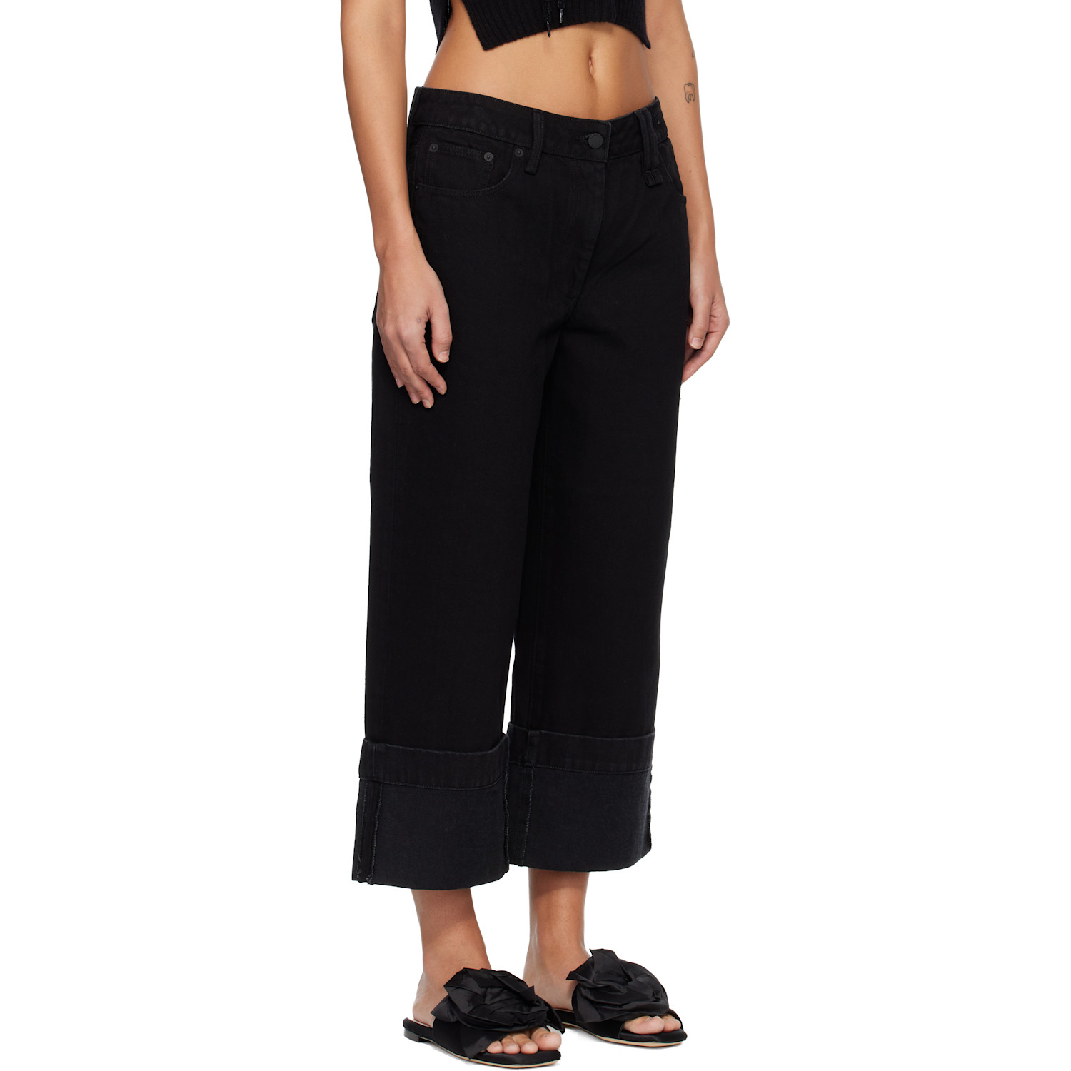  Simone Rocha Black Straight Leg Jeans 