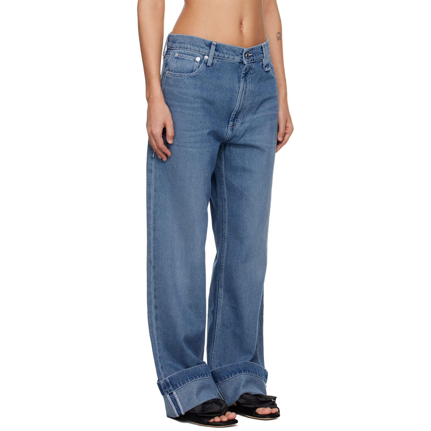  Simone Rocha Blue Straight Leg Jeans 