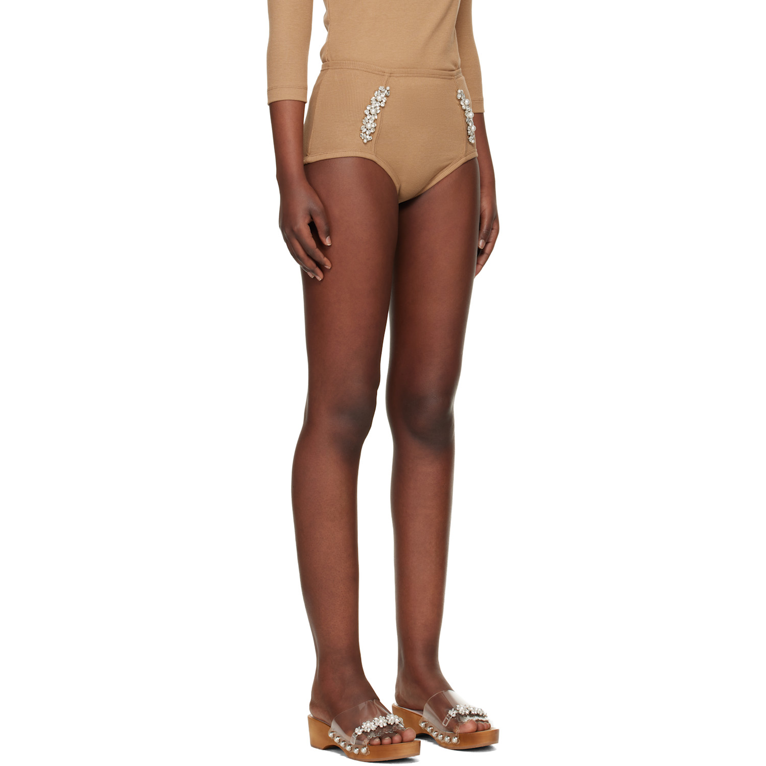  Simone Rocha Beige Sculpt Briefs 