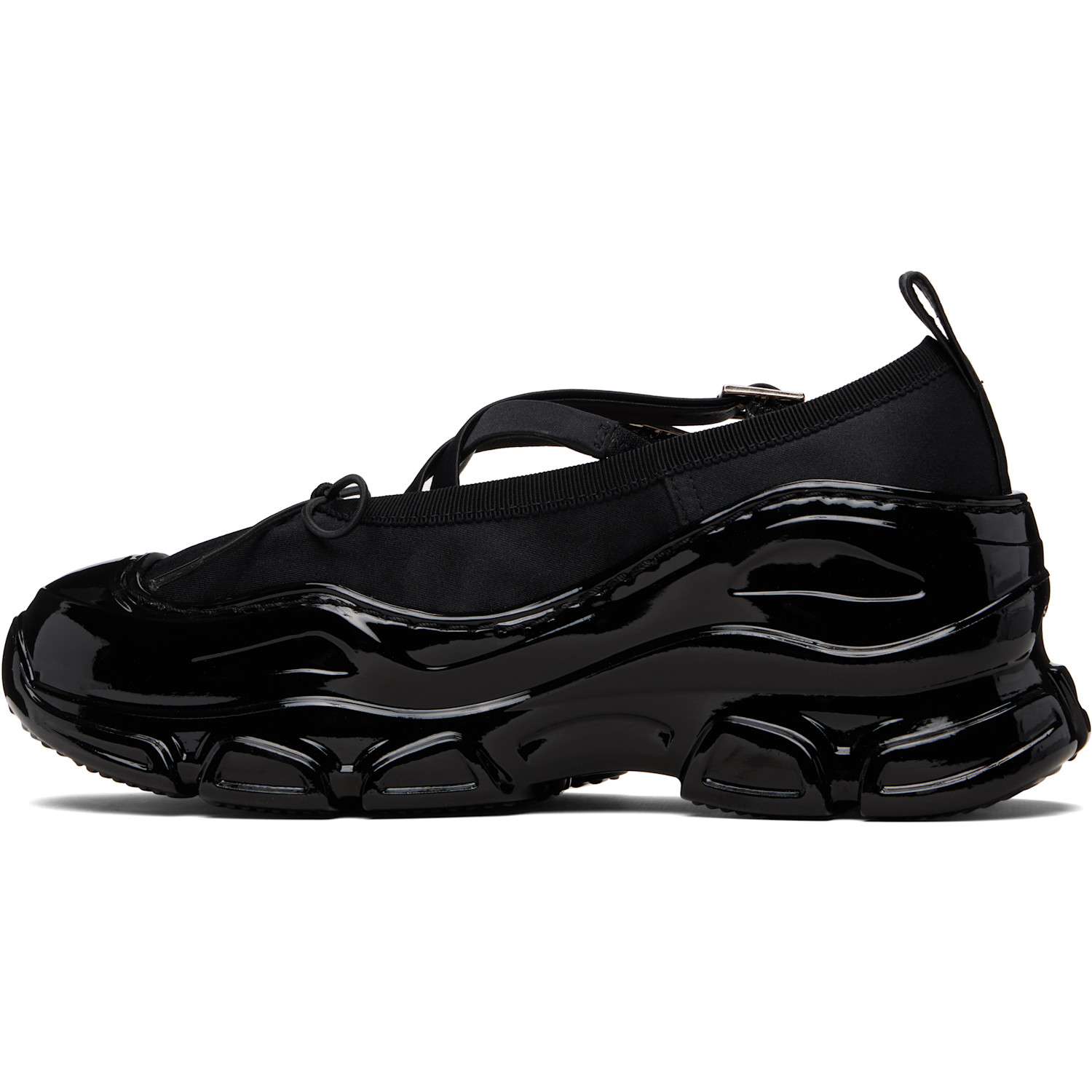  Simone Rocha Black Tracker Ballerina Sneakers 