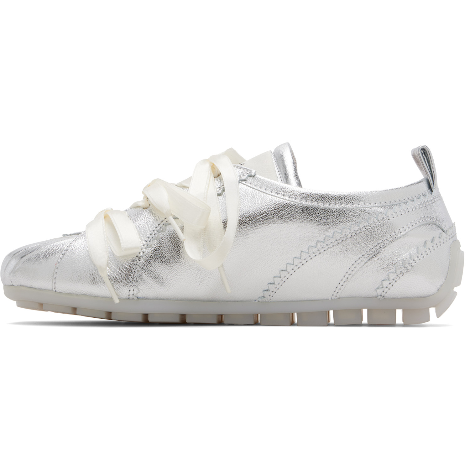  Simone Rocha Silver Ballerina Grip Sneakers 