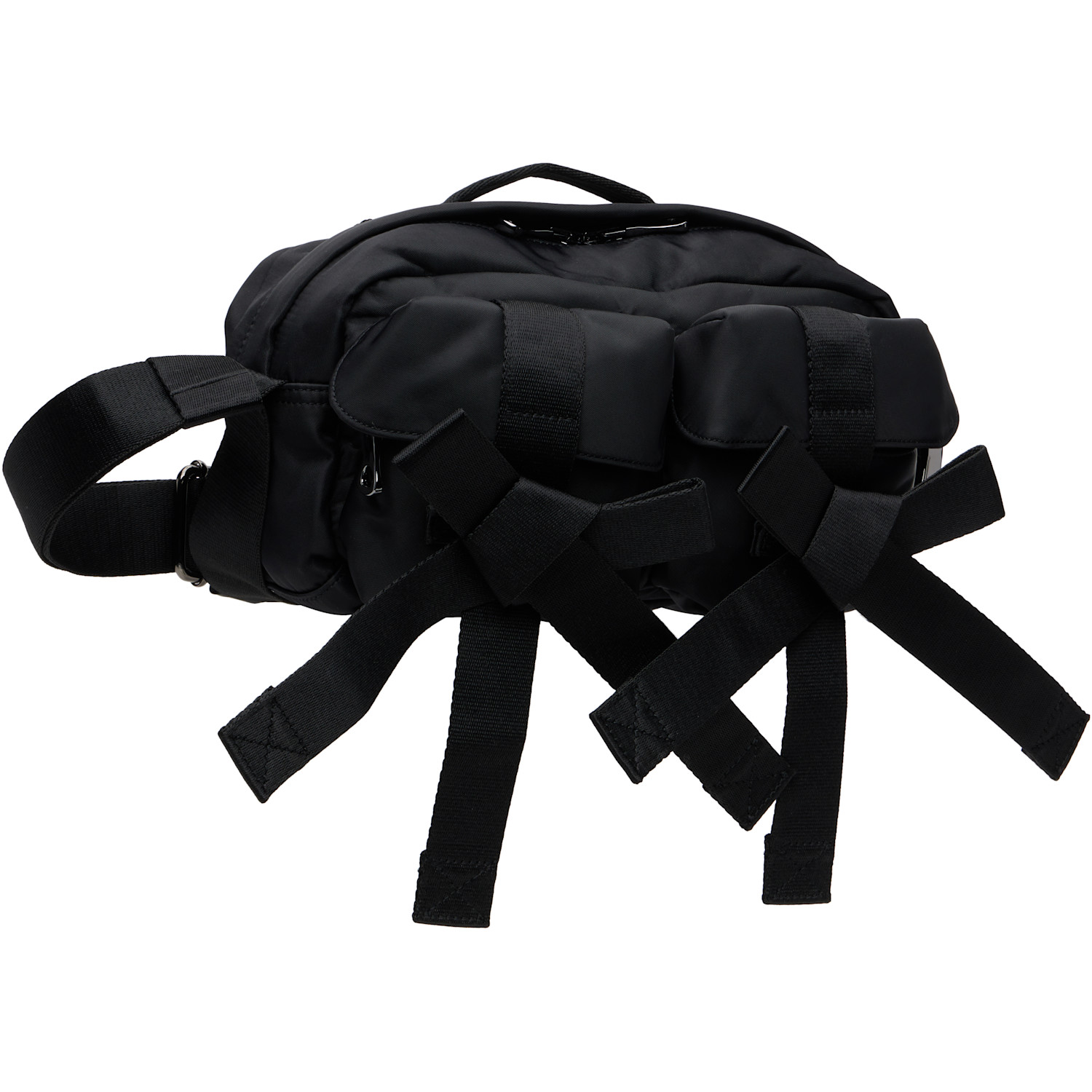  Simone Rocha Black Classic Bow Crossbody Bag 