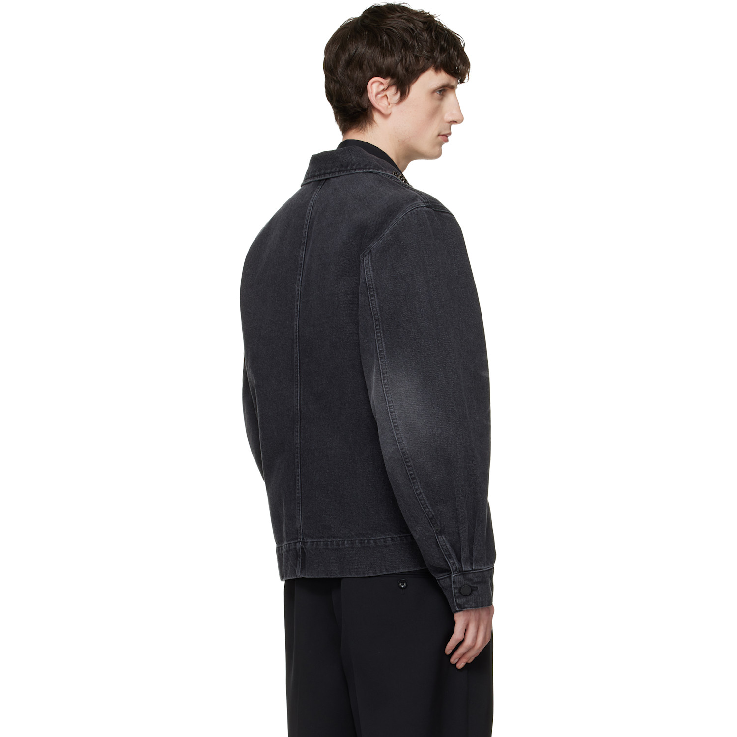  Simone Rocha Black Multi Pocket Workwear Denim Jacket 