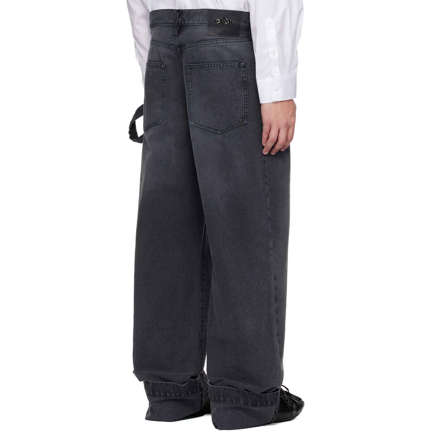 Simone Rocha Black Straight Leg Jeans 