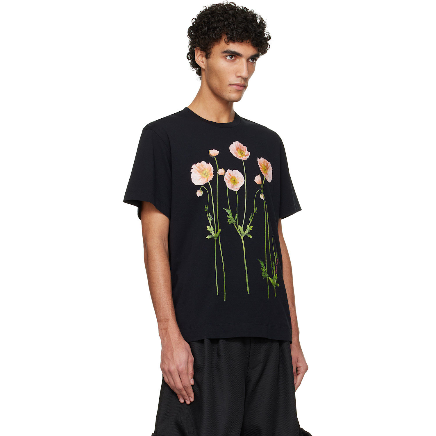  Simone Rocha Black Poppy Field T-shirt 