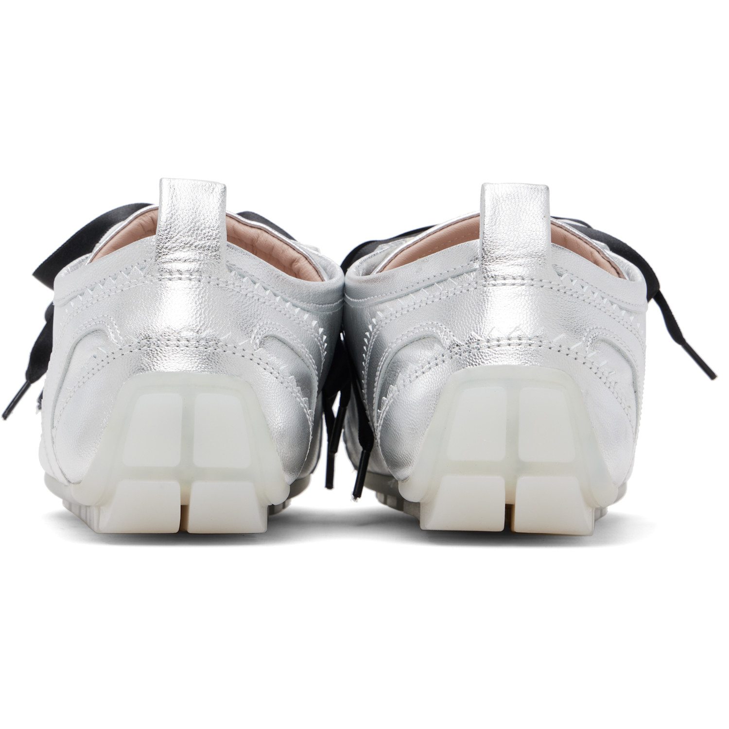  Simone Rocha Silver Ballerina Grip Trainers 