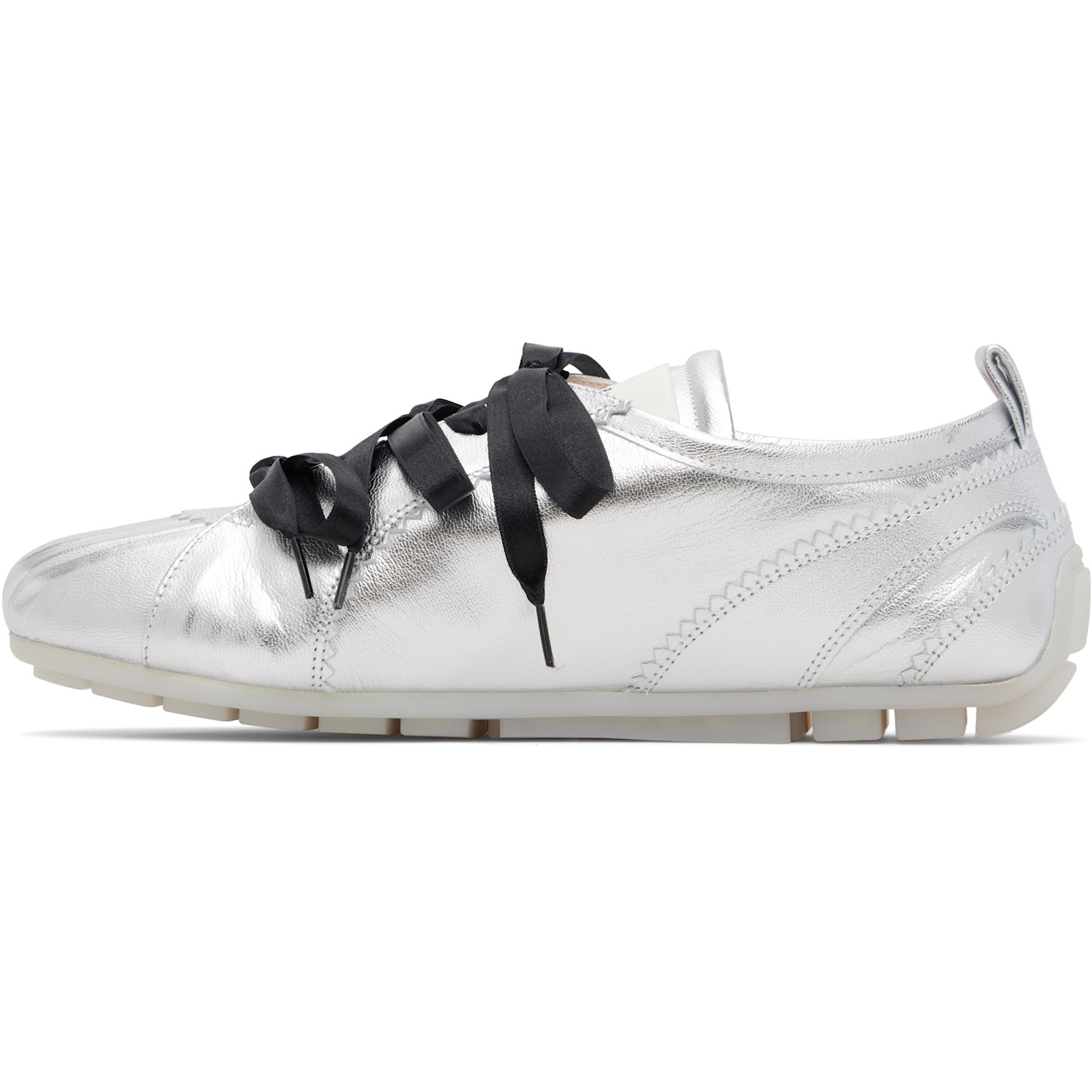  Simone Rocha Silver Ballerina Grip Trainers 