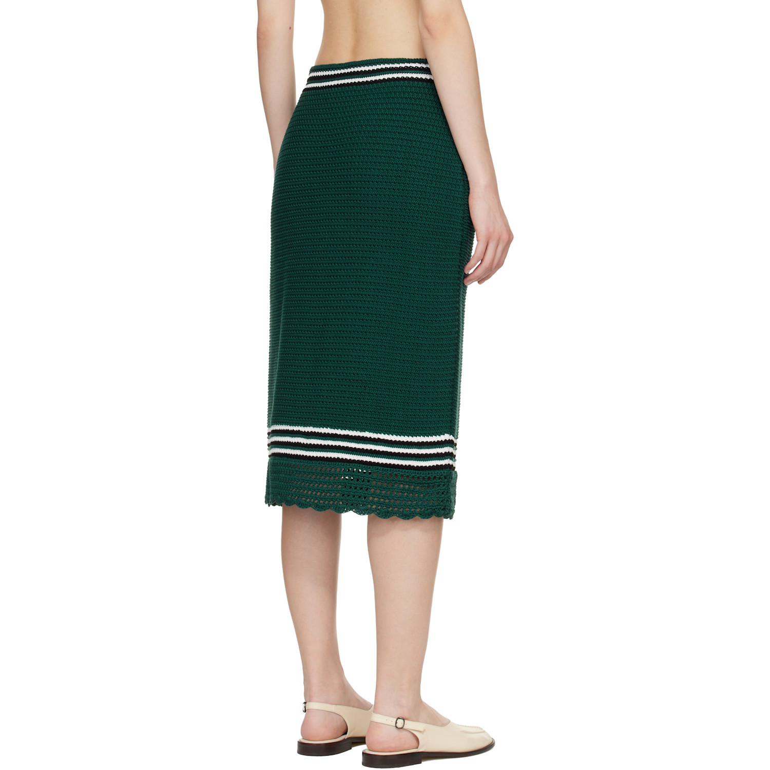  B.b. Wallace Green Kienholz Midi Skirt 