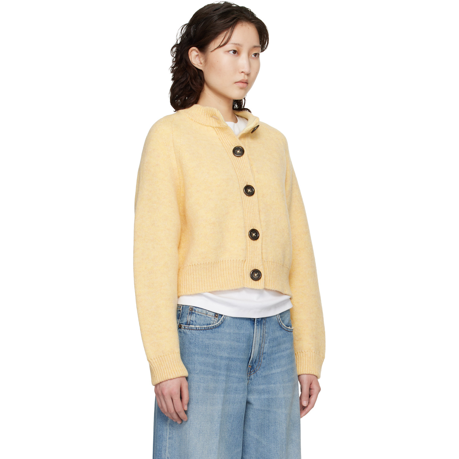  B.b. Wallace Yellow Sherman Cardigan 