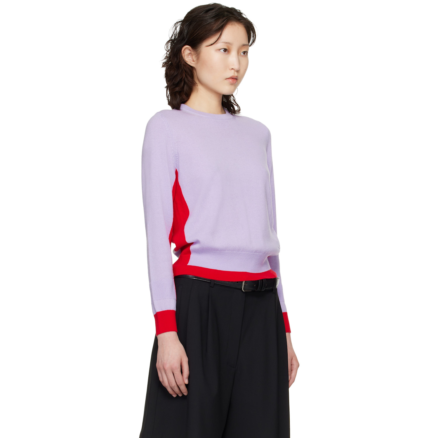  B.b. Wallace Purple & Red Hockney Sweater 