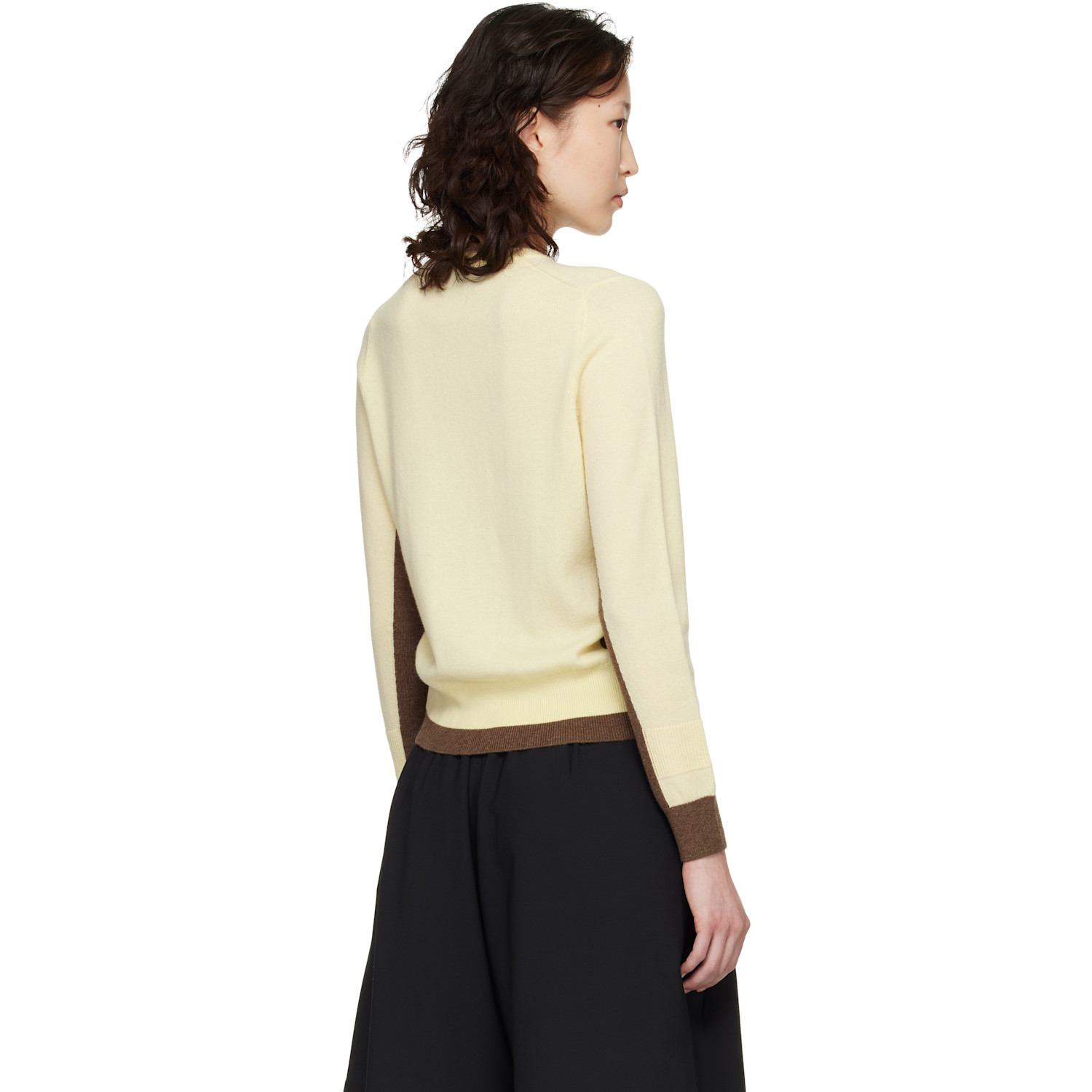  B.b. Wallace Yellow & Brown Hockney Sweater 