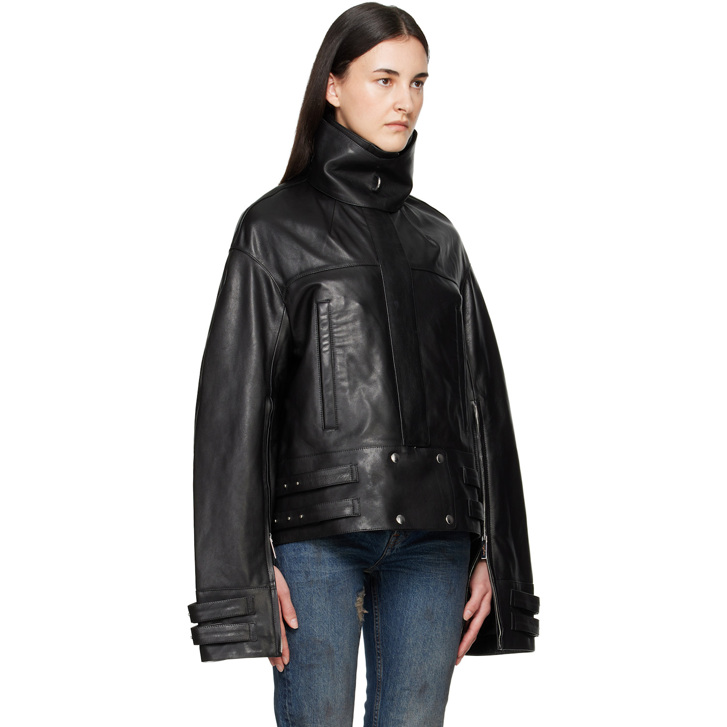  Matières Fécales Black Parma Leather Jacket 