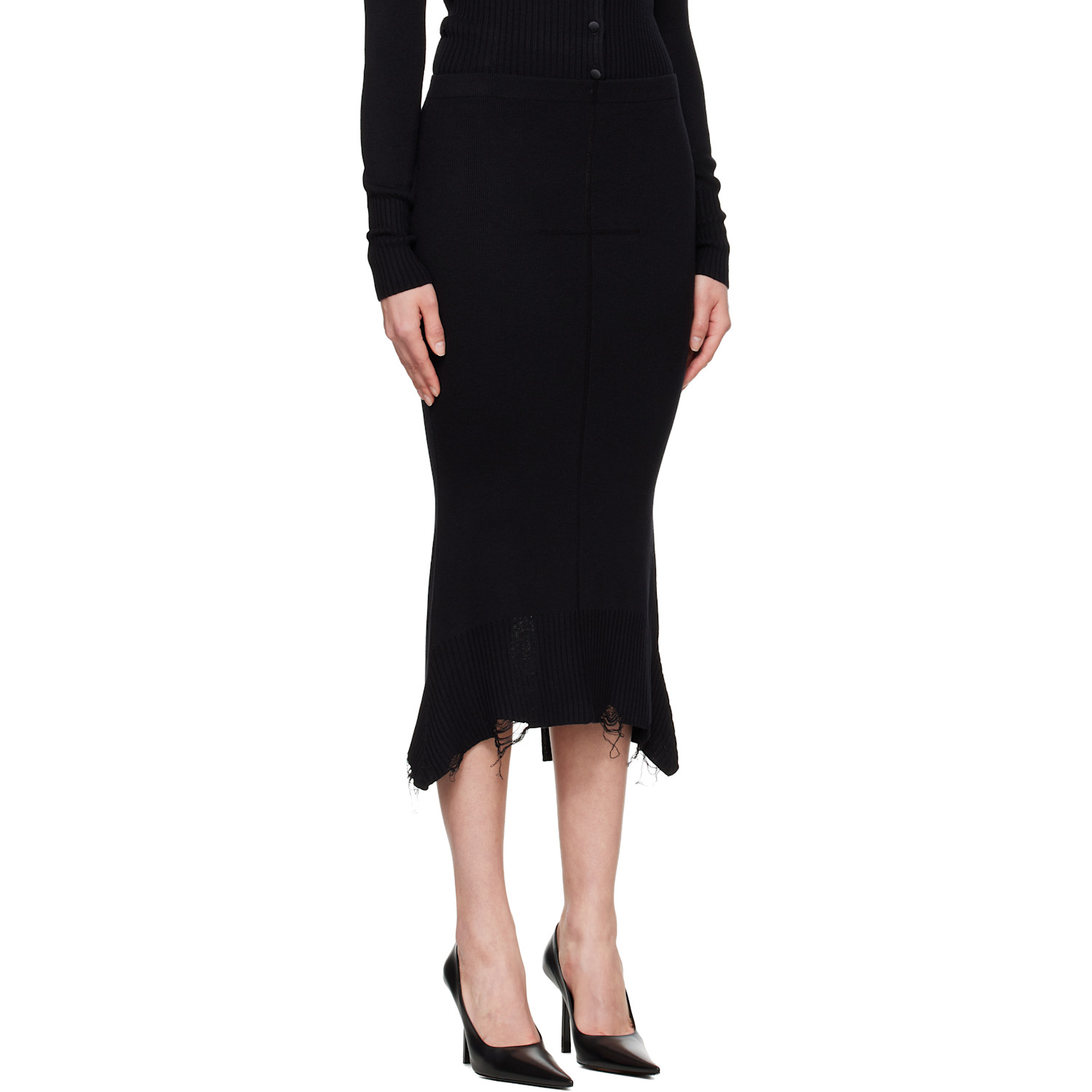  Matières Fécales Black Vendome Midi Skirt 