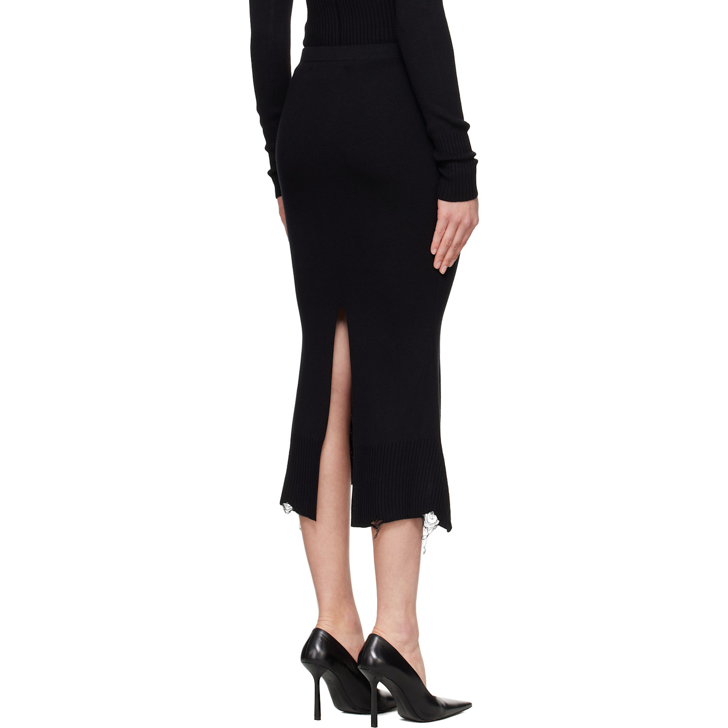  Matières Fécales Black Vendome Midi Skirt 