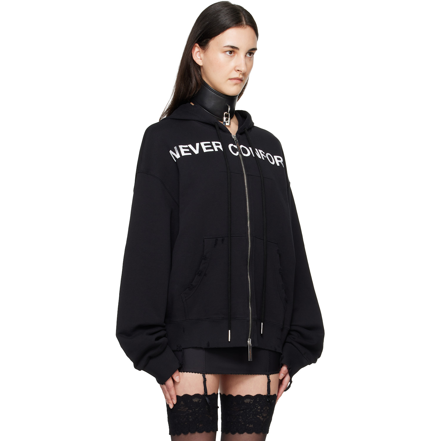  Matières Fécales Black 'never Conform' Hoodie 