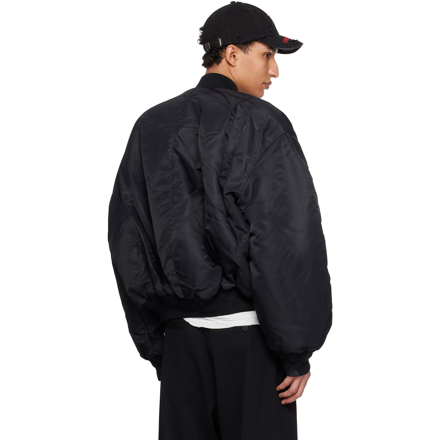  Matières Fécales Black Jev Bomber Jacket 