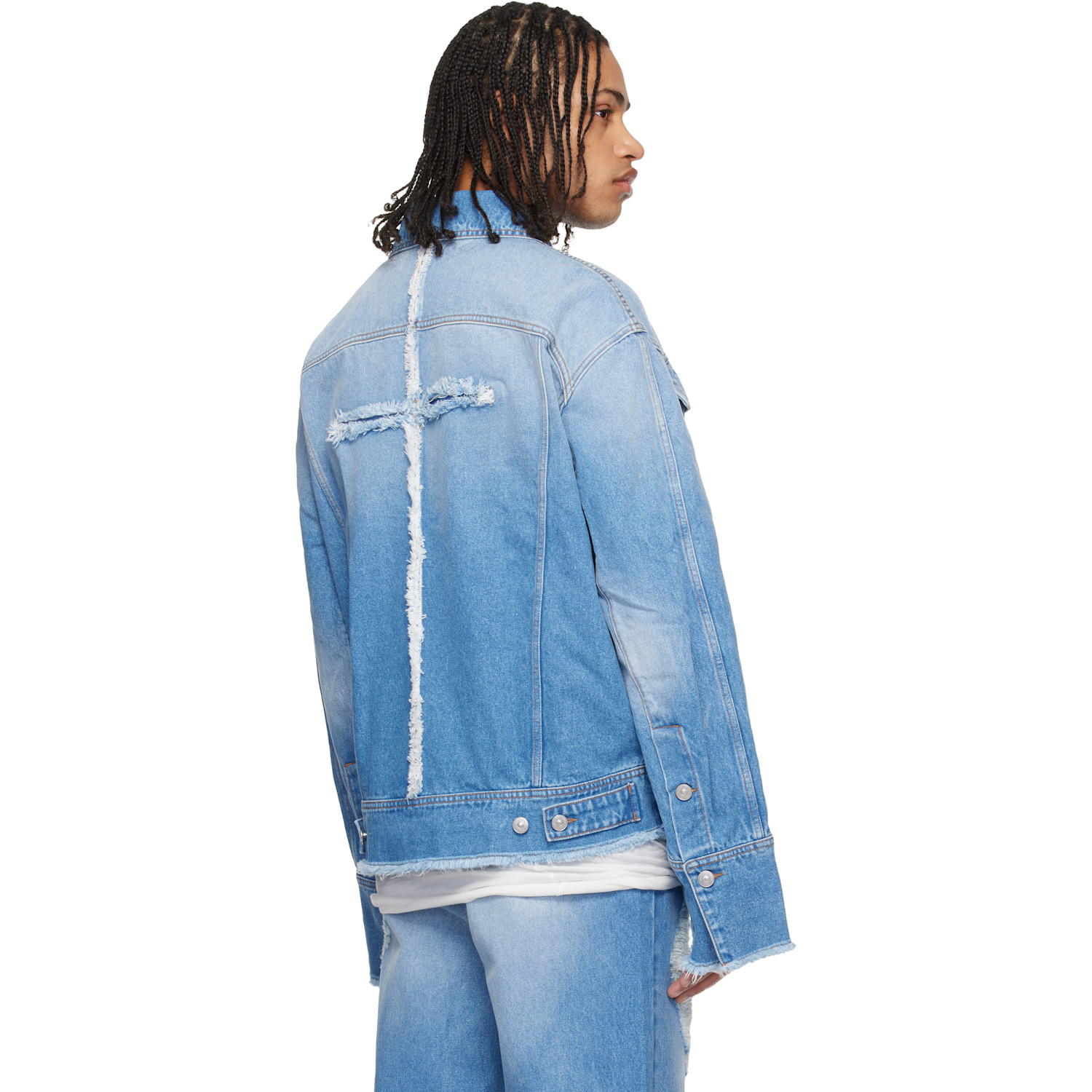  Matières Fécales Blue Pierre Denim Jacket 