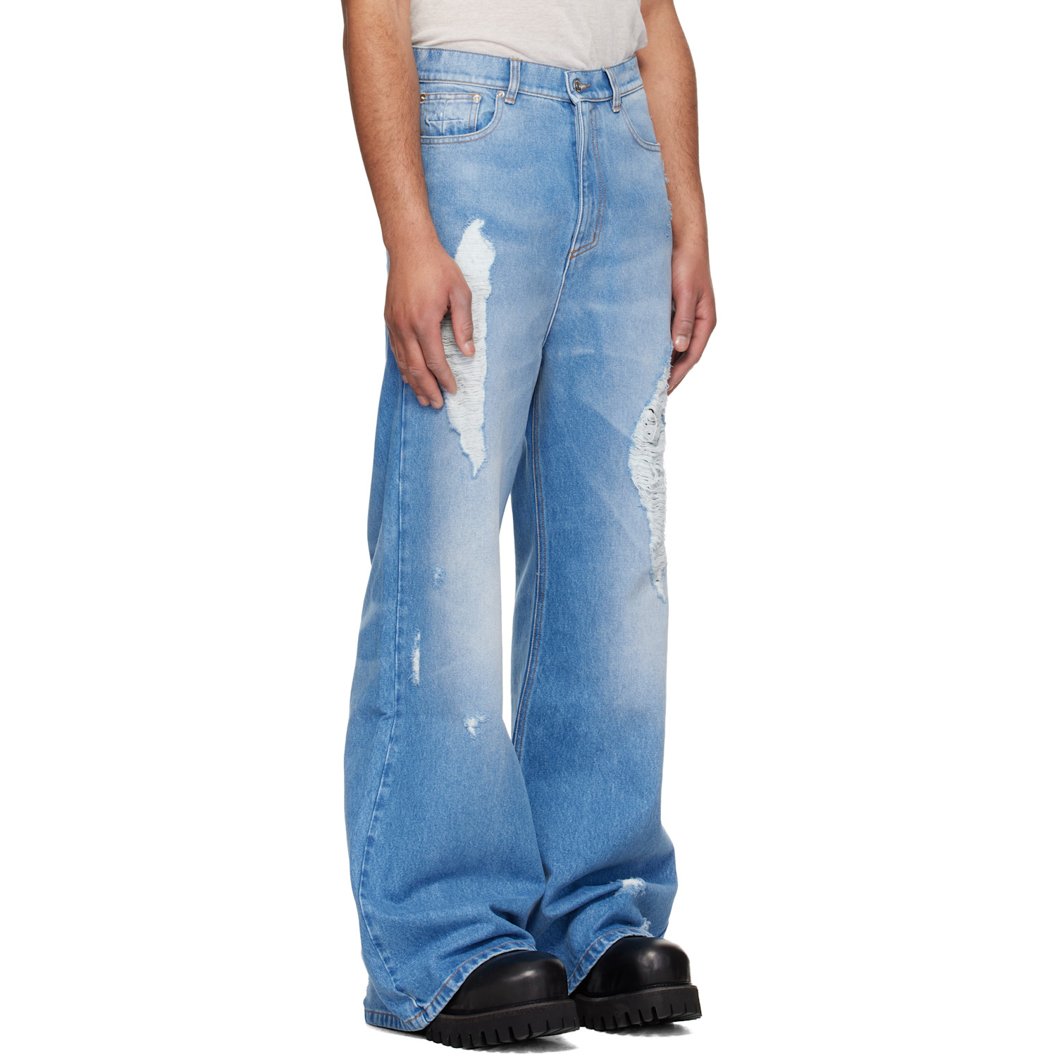  Matières Fécales Blue Flared Jeans 