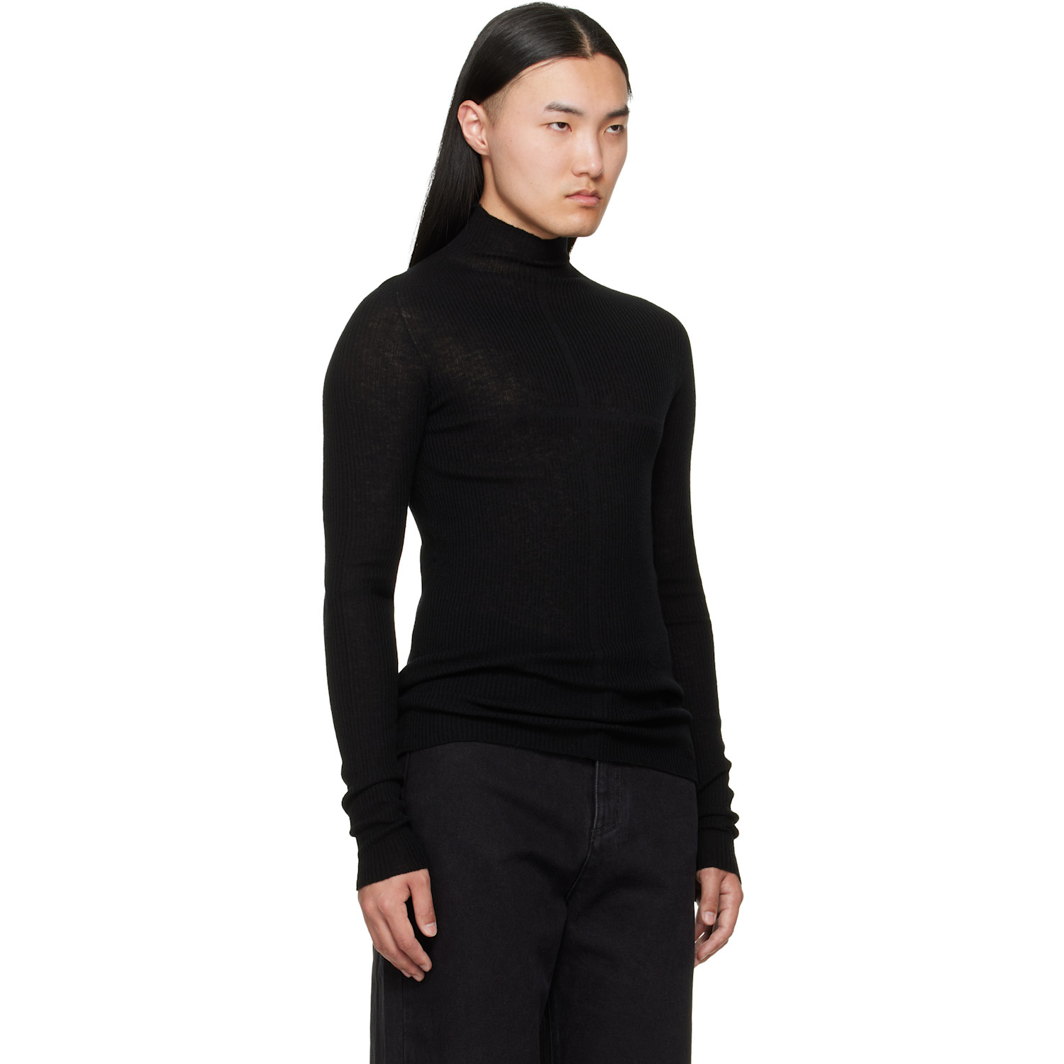 Matières Fécales Black Forever Knit Turtleneck 