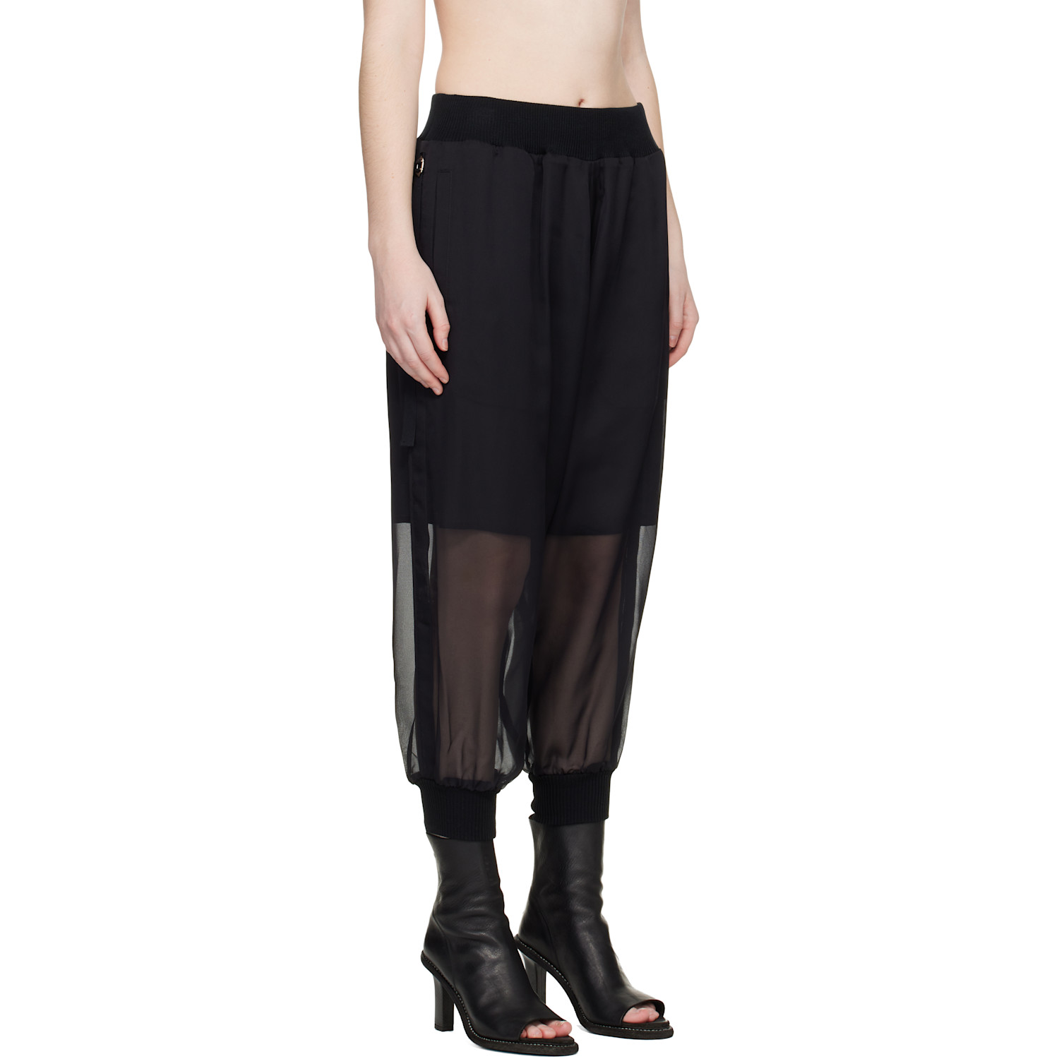  Undercover Black Sheer Trousers 