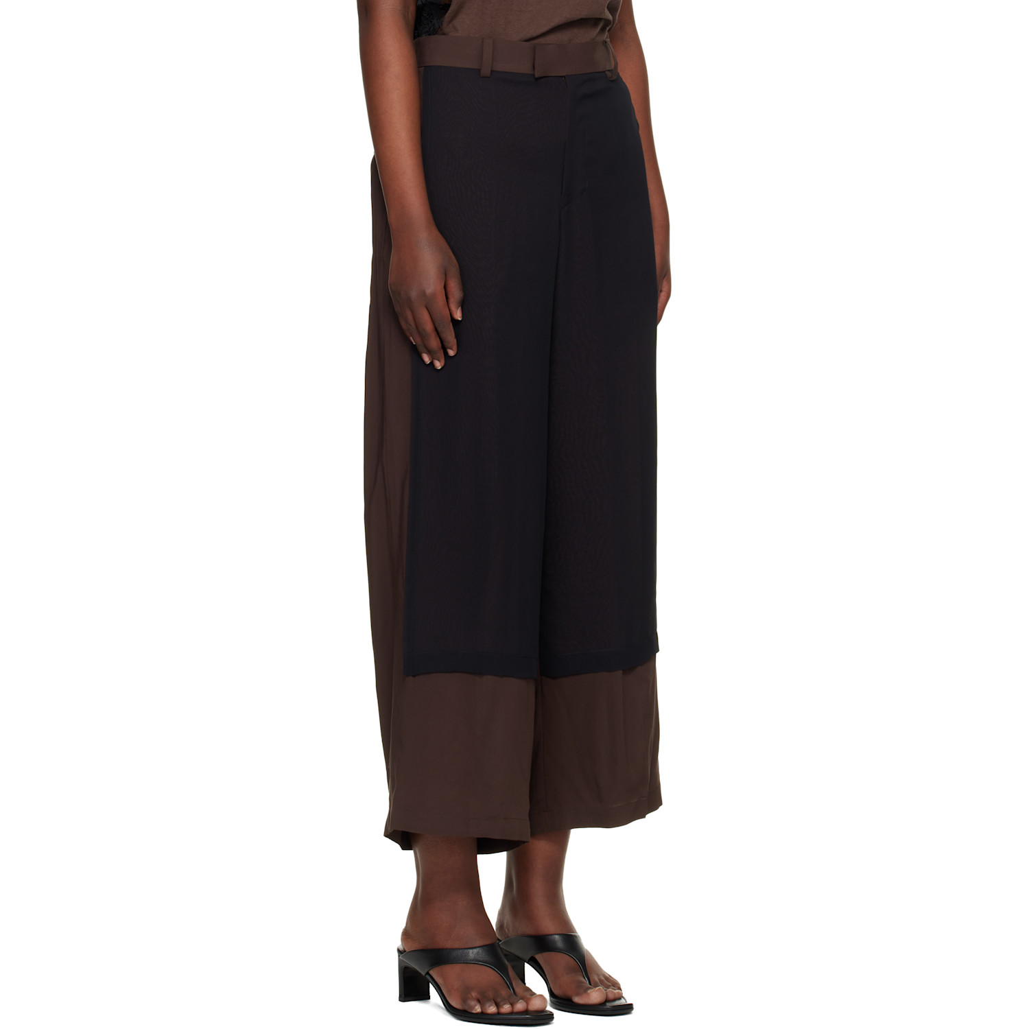  Undercover Brown & Black Up1f1510-2 Trousers 