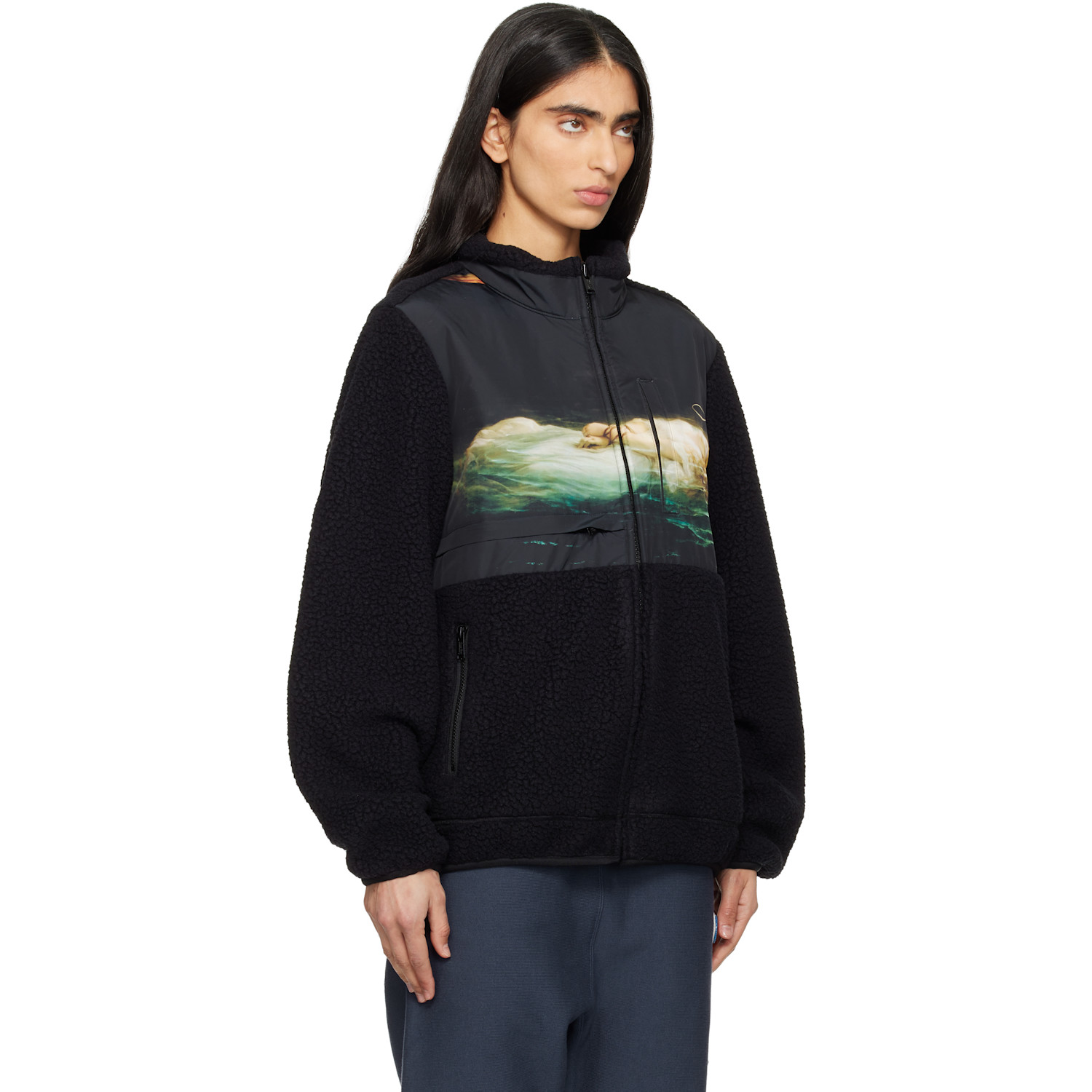  Undercover Ssense Exclusive Black Polartec Boa Fleece Jacket 