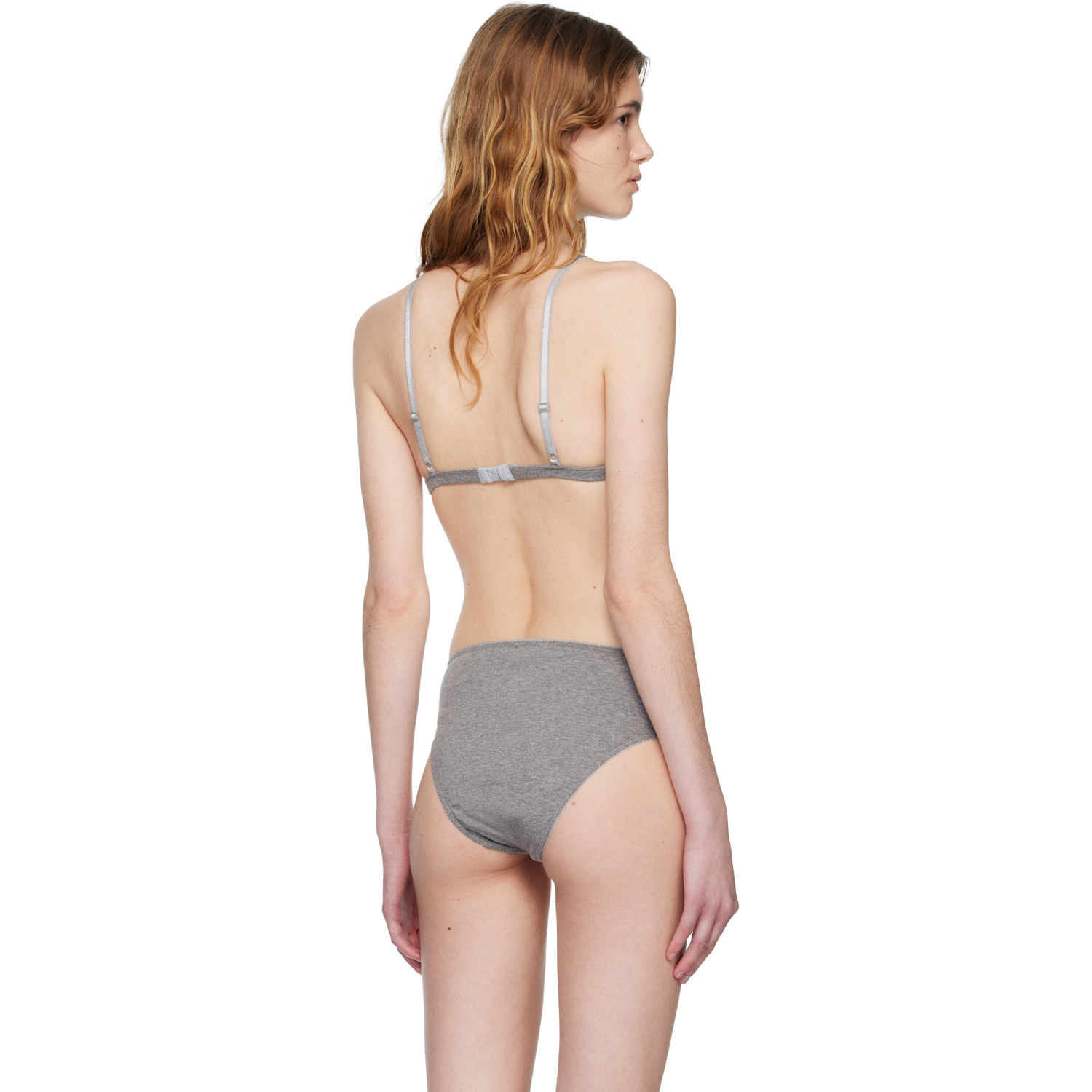  Bellini Bikini Ssense Exclusive Two-pack Gray Halo Bralettes 
