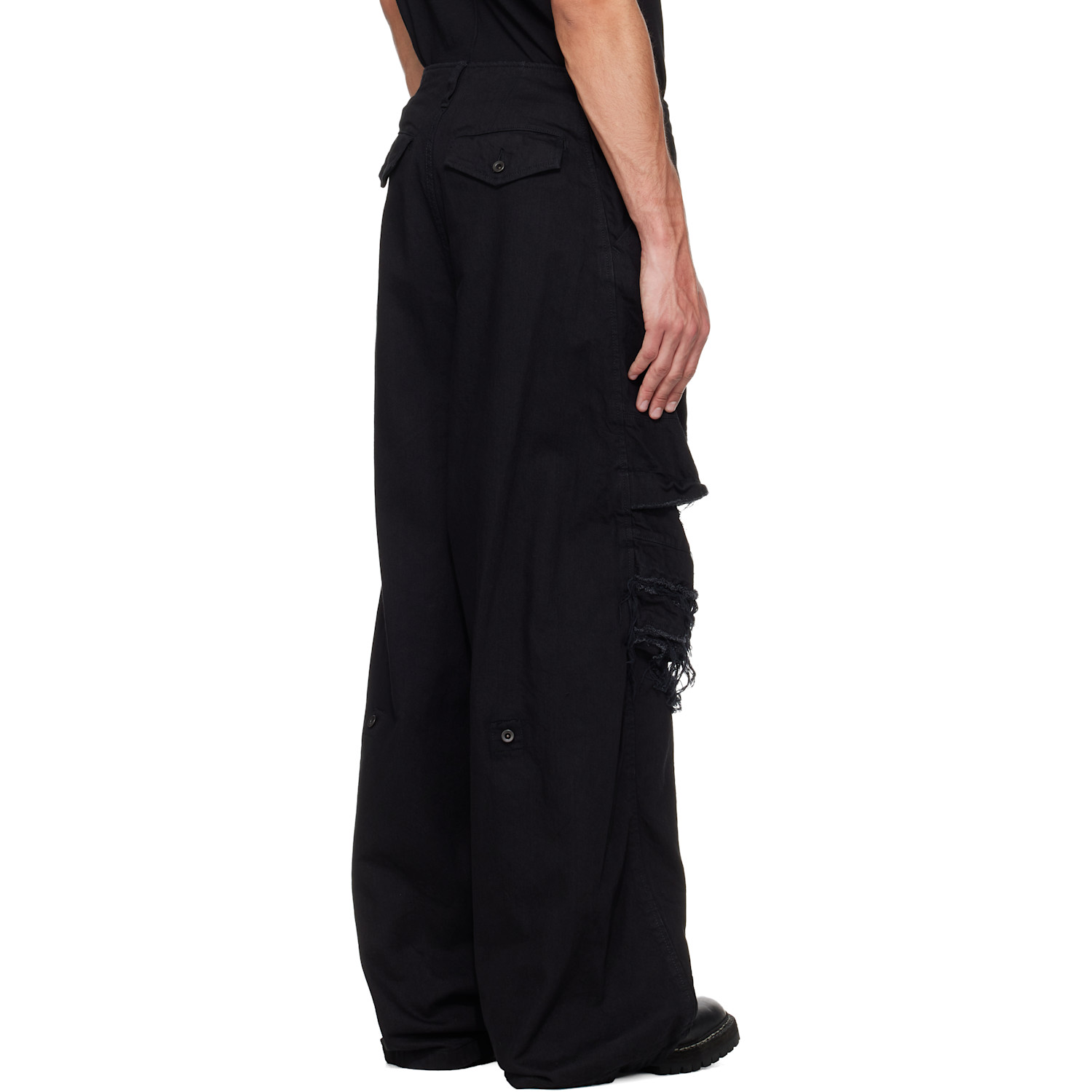  Julius Black Destroy Baggy Jeans 