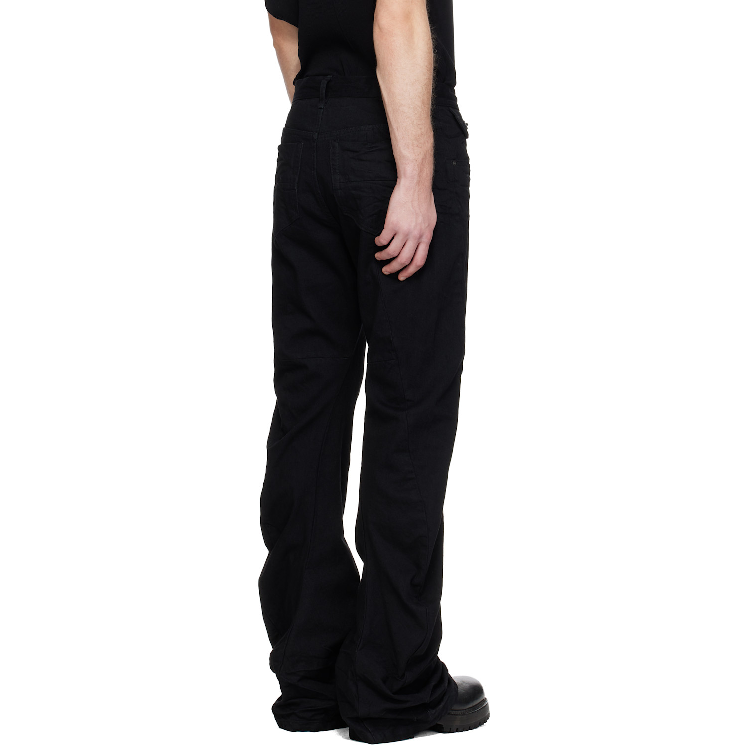  Julius Black Paneled Curved Seam Jeans 