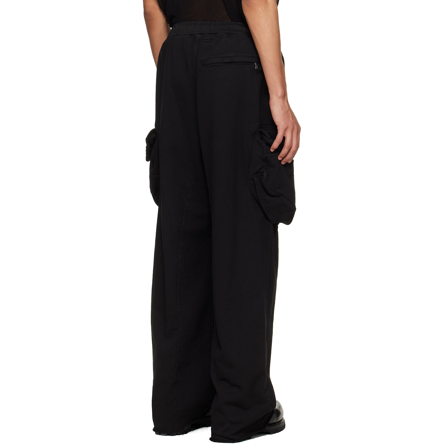  Julius Black Gasmask Wide Cargo Pants 