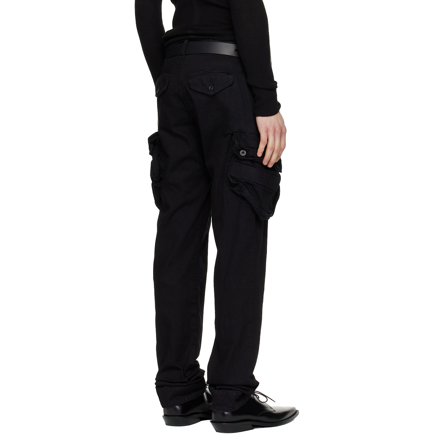  Julius Black Gasmask Skinny Denim Cargo Pants 