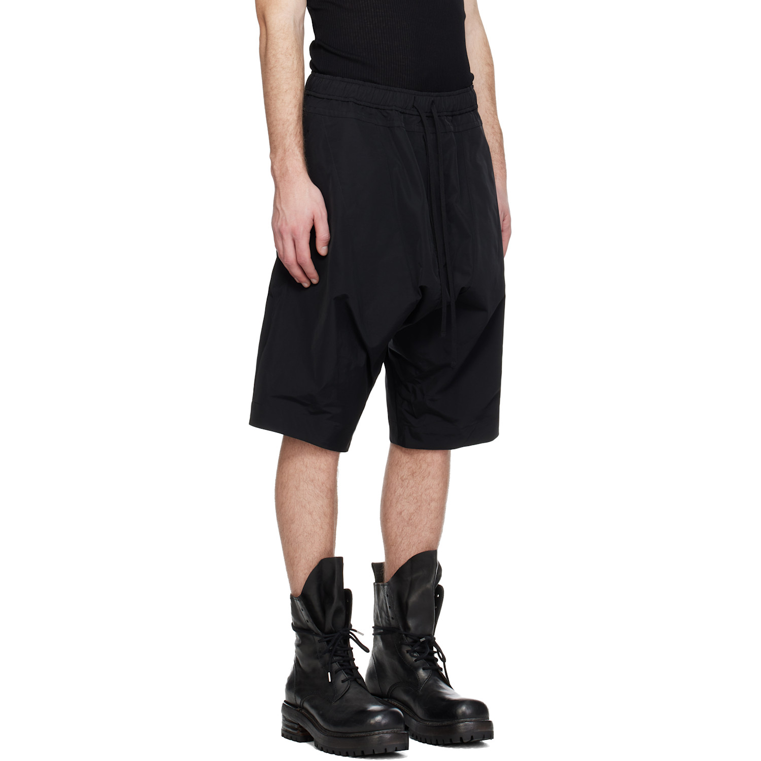  Julius Black Drop Crotch Shorts 