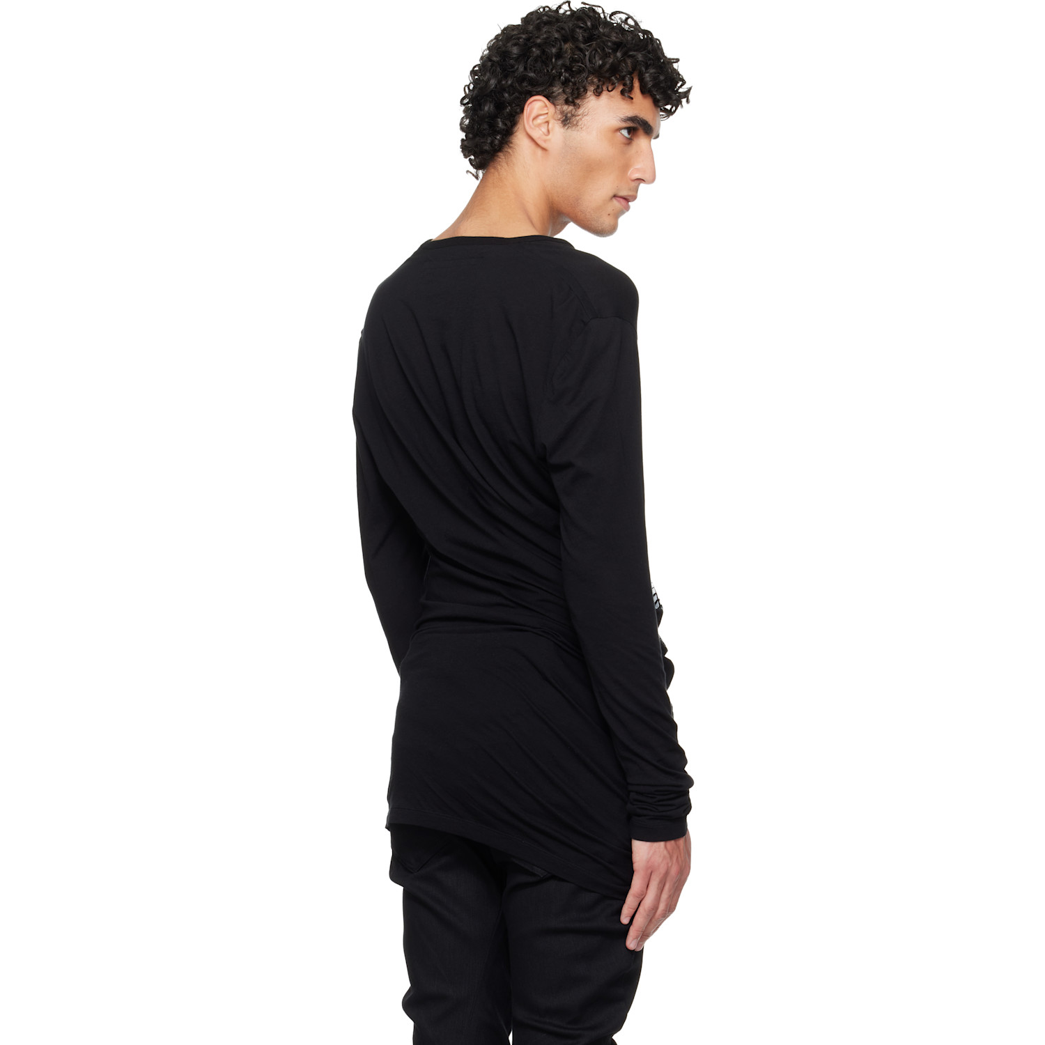  Julius Black Numinous Print Curved T-shirt 