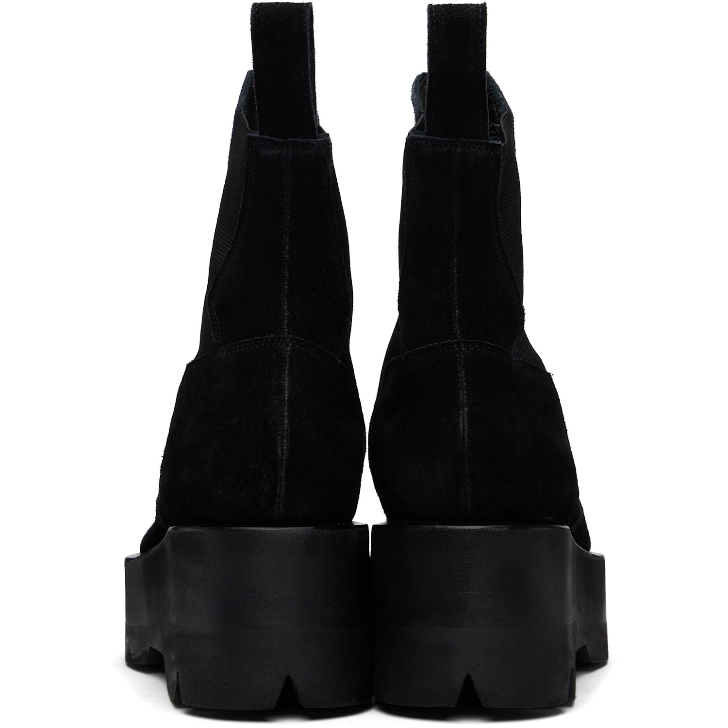  Julius Black Prism Side Gore Chelsea Boots 