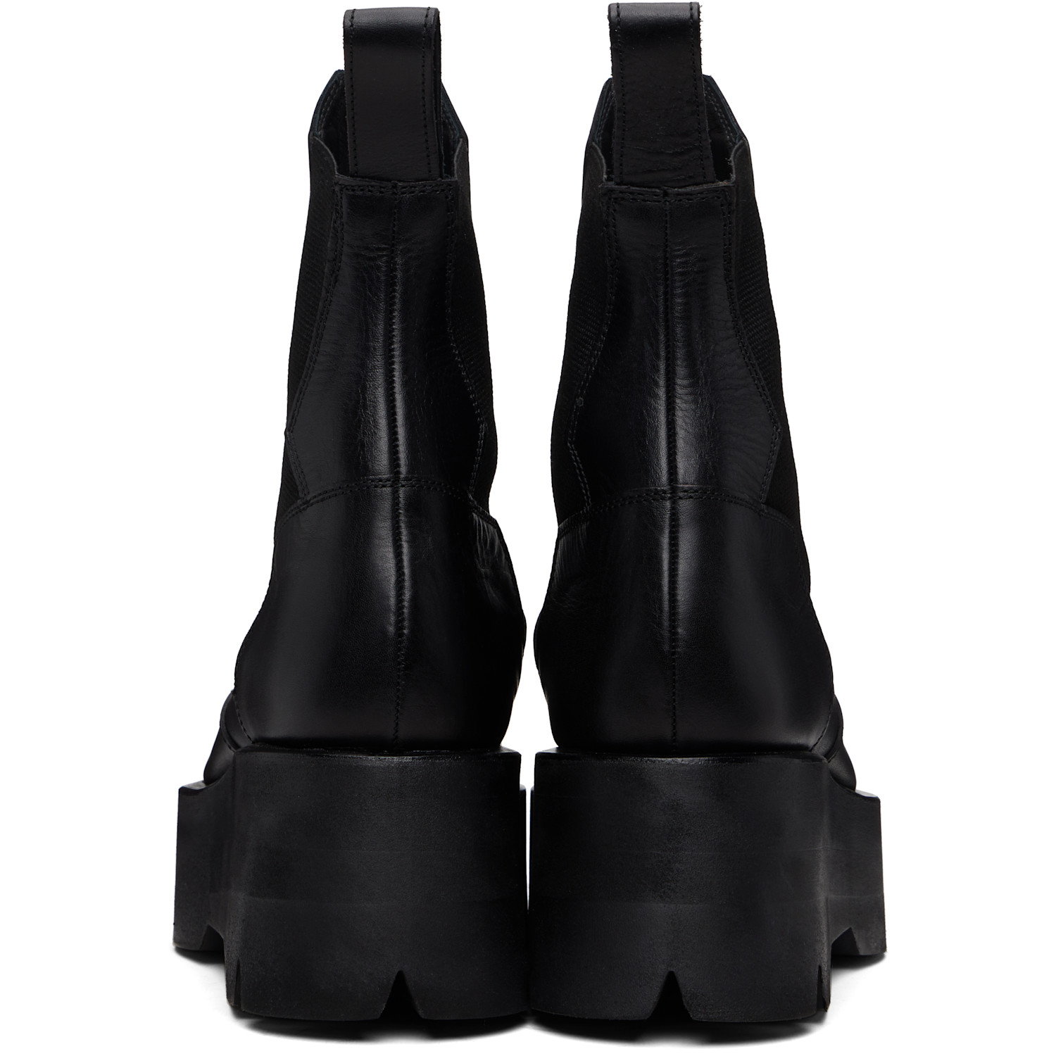  Julius Black Prism Side Gore Chelsea Boots 