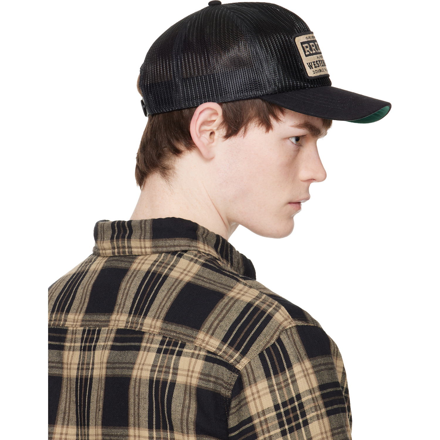  Rrl Black Western Trucker Cap 