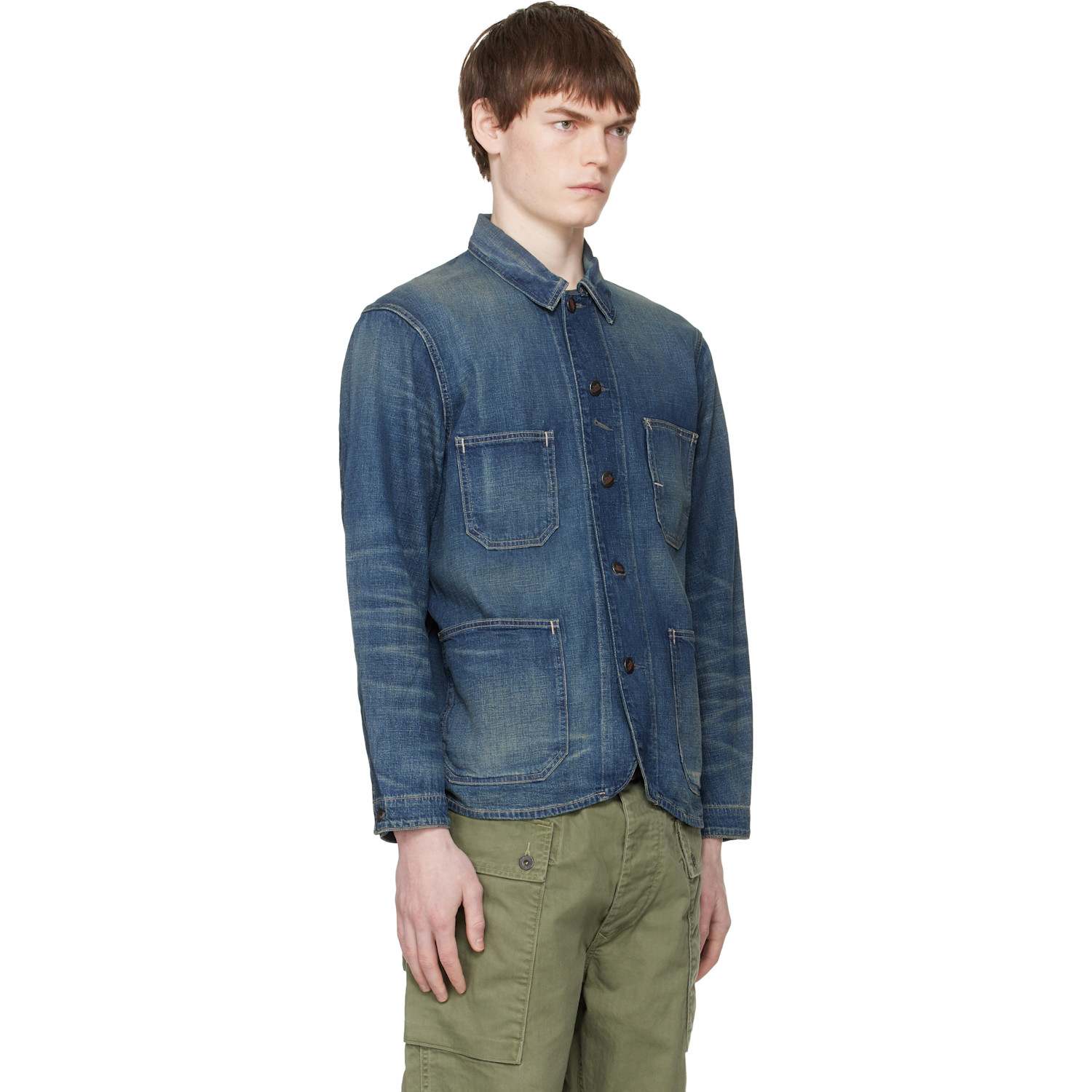  Rrl Blue Torrington Engineer Denim Jacket 