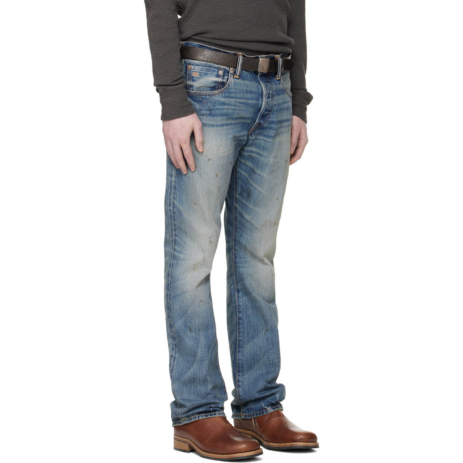  Rrl Blue Slim Boot Briarfield Selvedge Jeans 