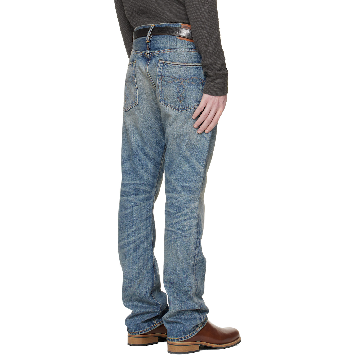 Rrl Blue Slim Boot Briarfield Selvedge Jeans 