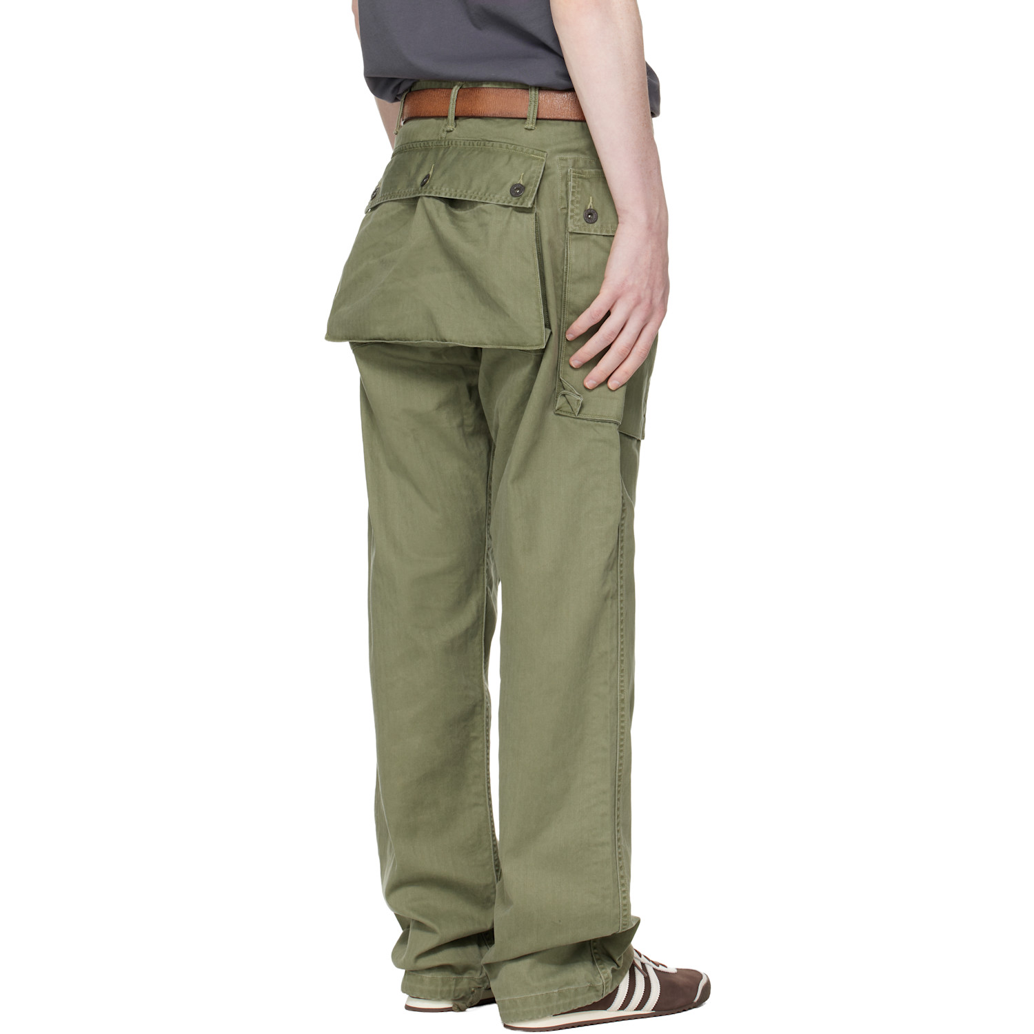  Rrl Green Herringbone Field Cargo Pants 