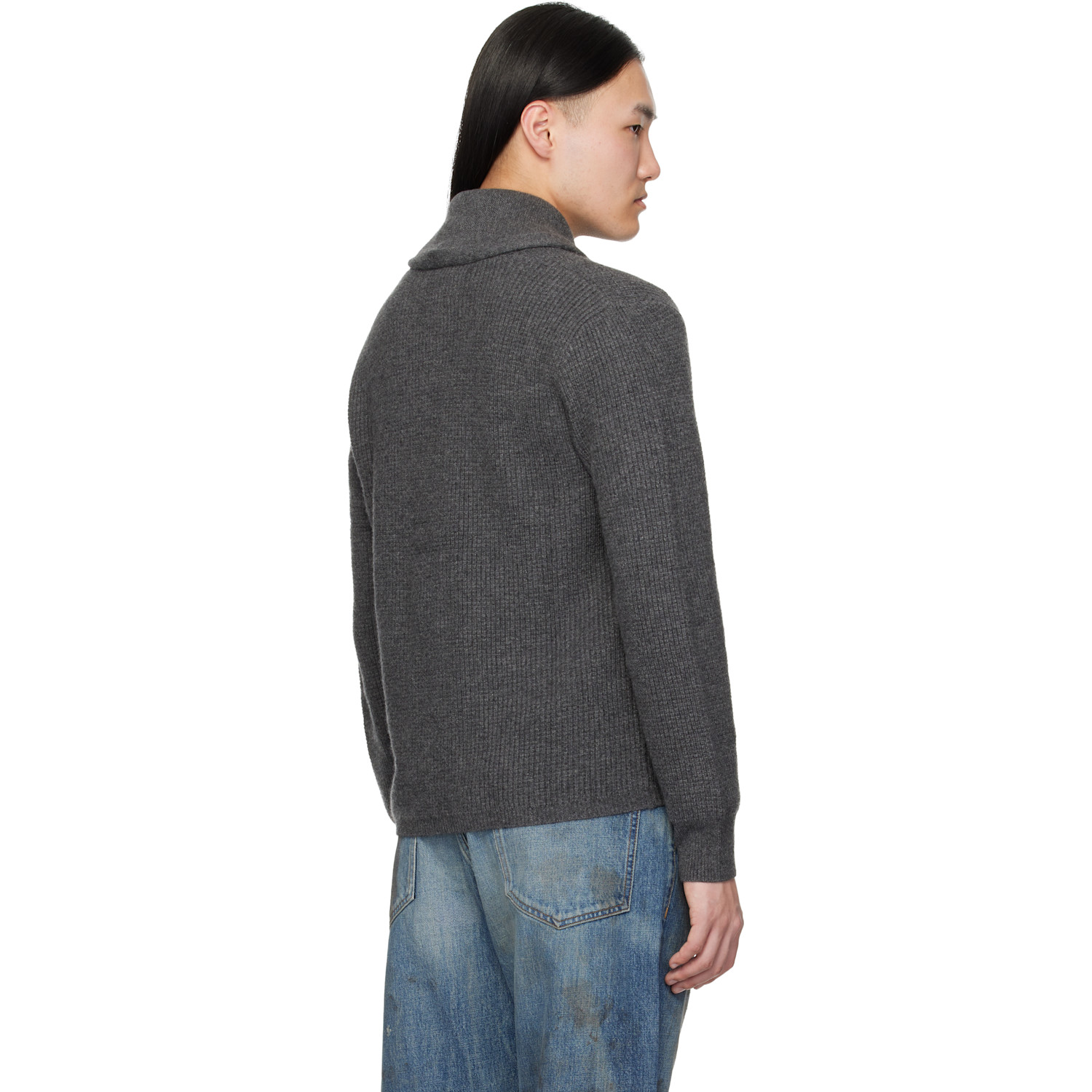  Rrl Gray Shawl Cardigan 