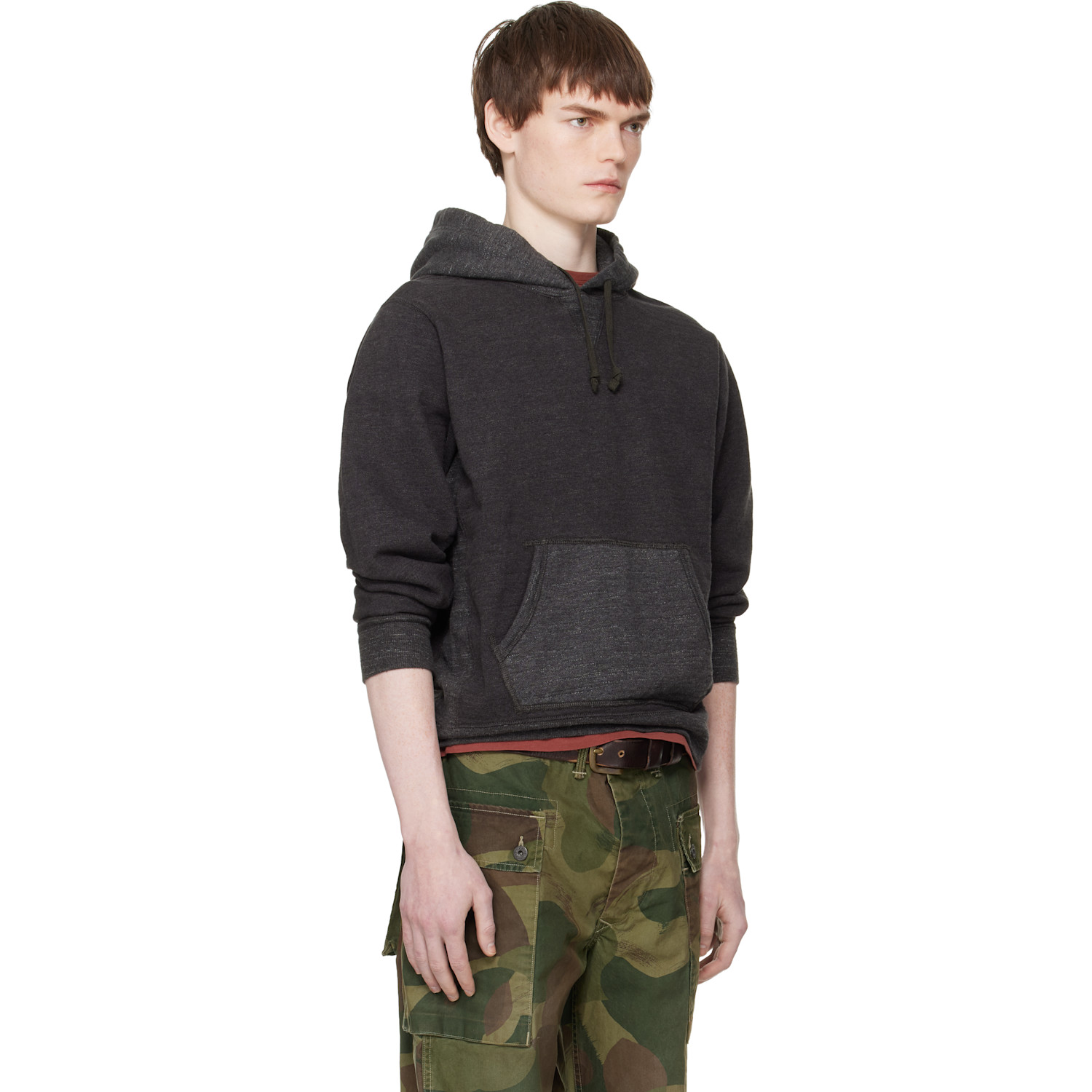  Rrl Gray French Terry Hoodie 
