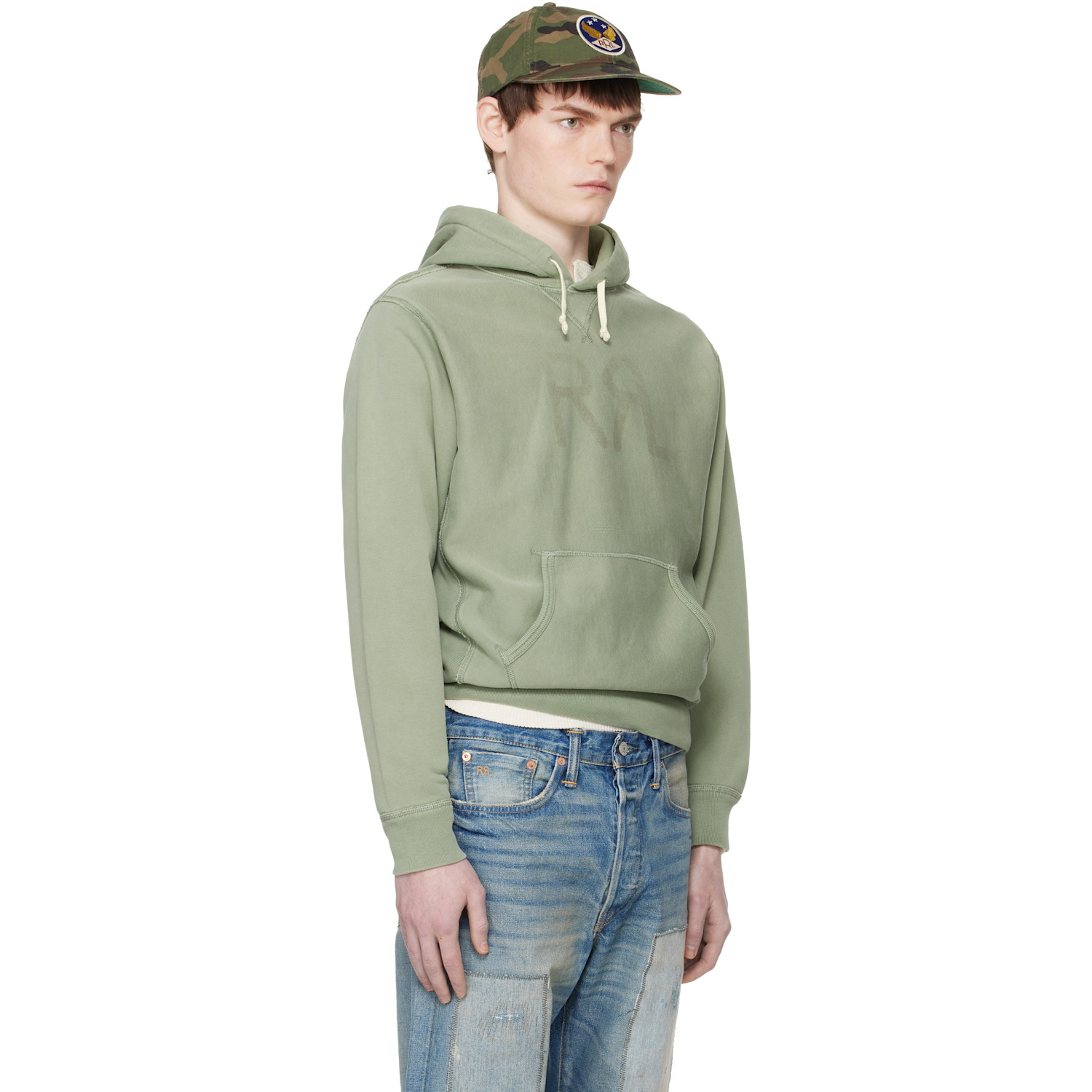  Rrl Green Ranch Logo Hoodie 