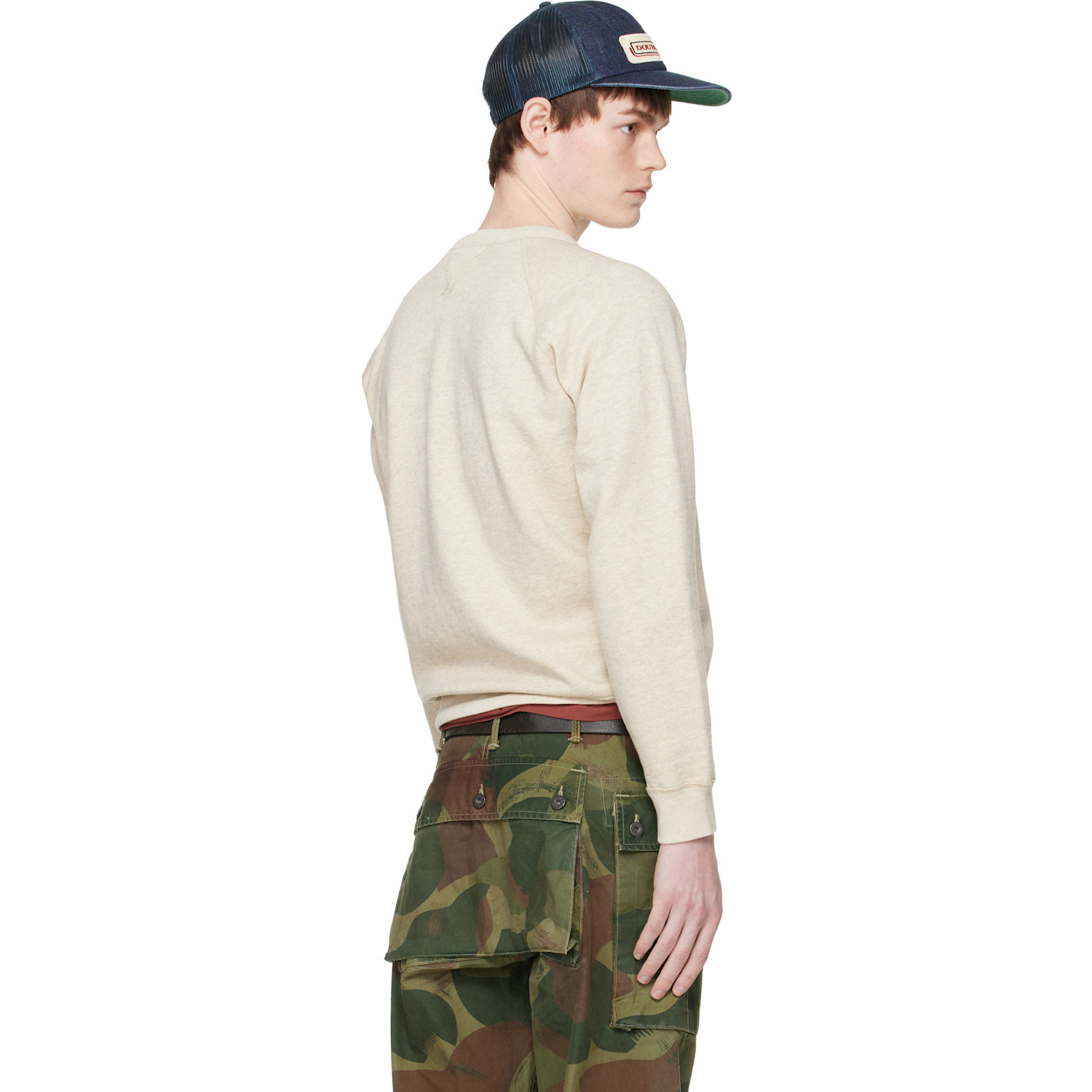  Rrl Gray Logo Fleece Sweatshirt 