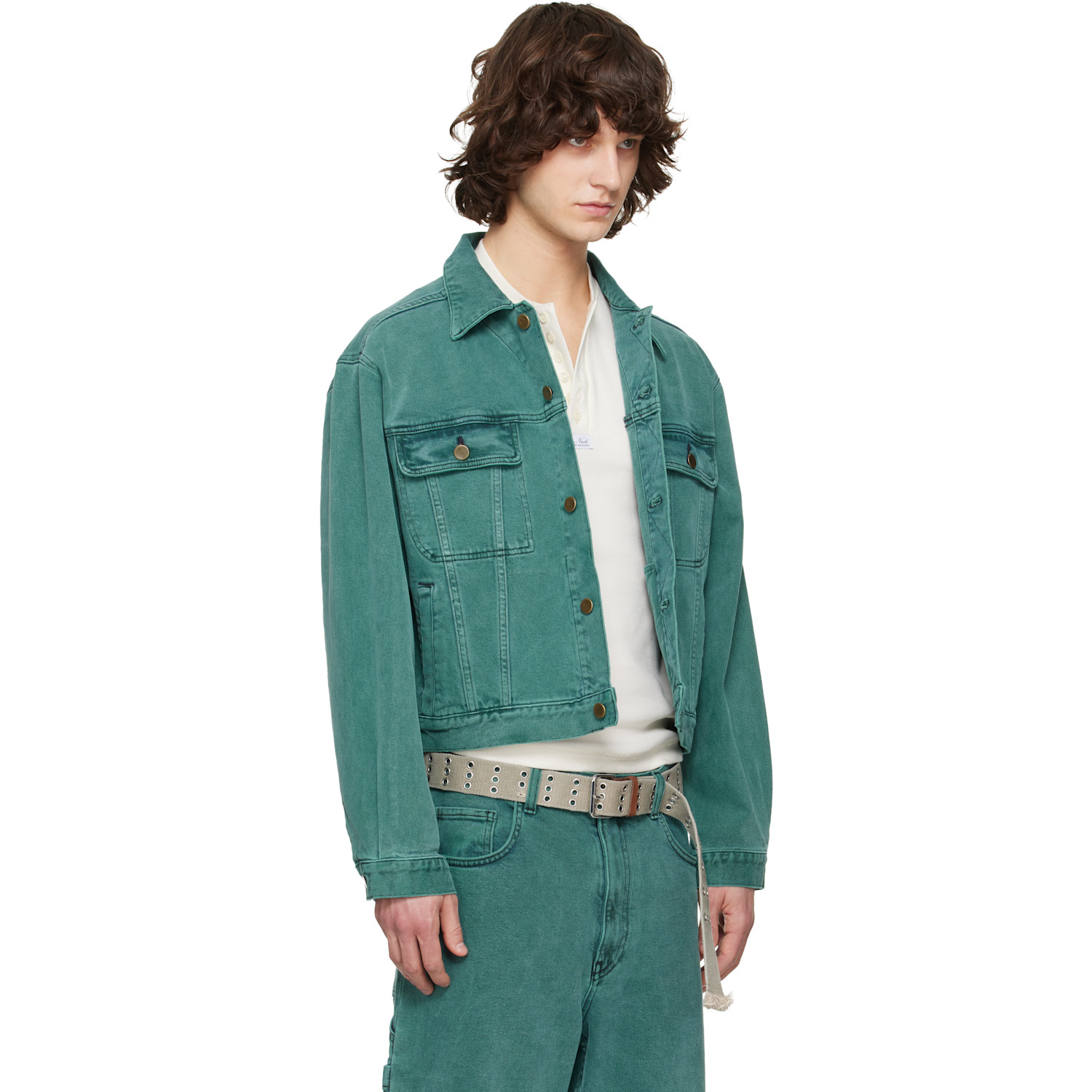  Sanderlak Green Faded Denim Jacket 