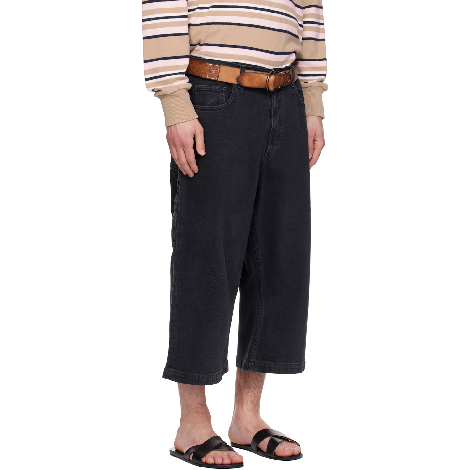  Sanderlak Black Wide Skater Jeans 