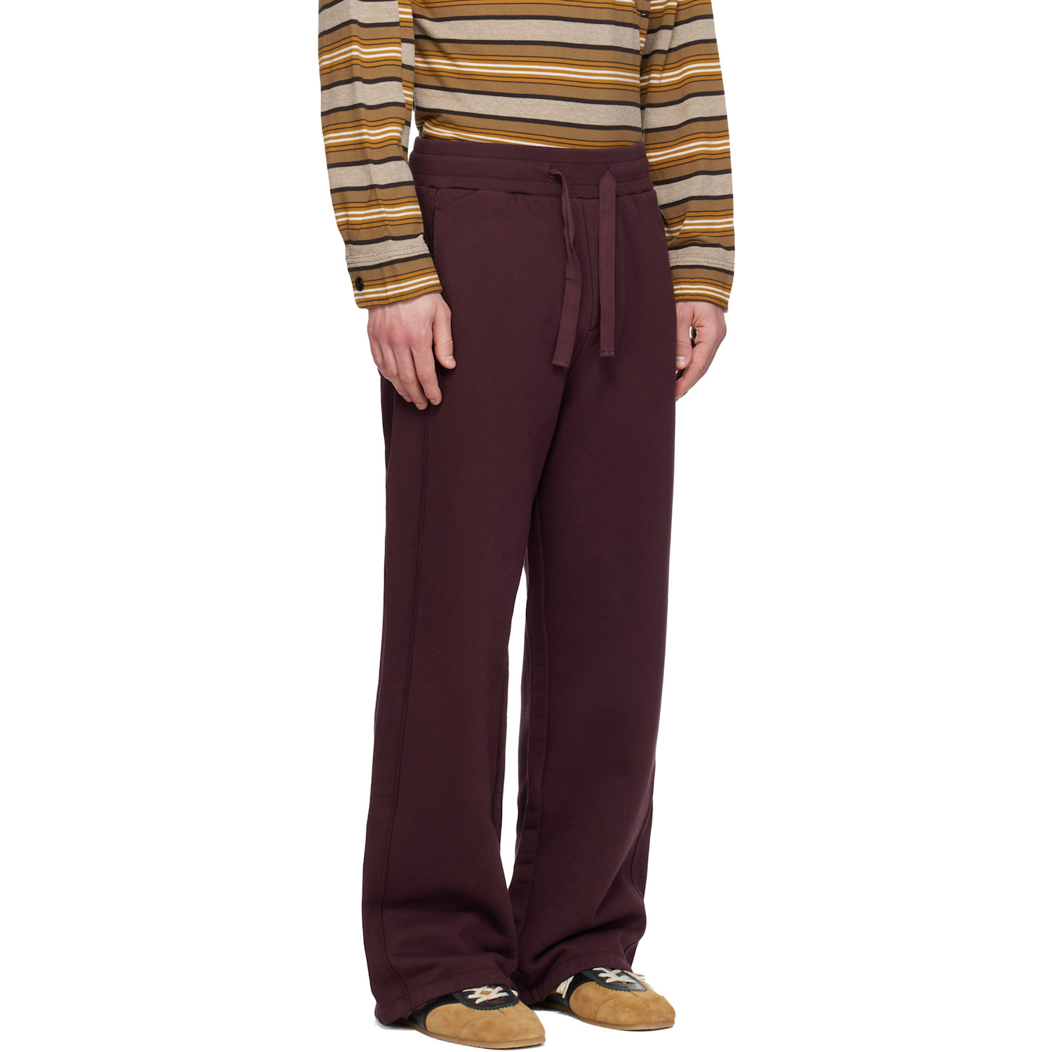  Sanderlak Burgundy Drawstring Sweatpants 