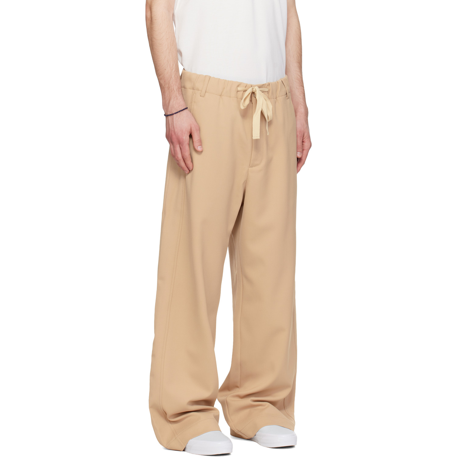  Sanderlak Beige Tailored Drawstring Trousers 