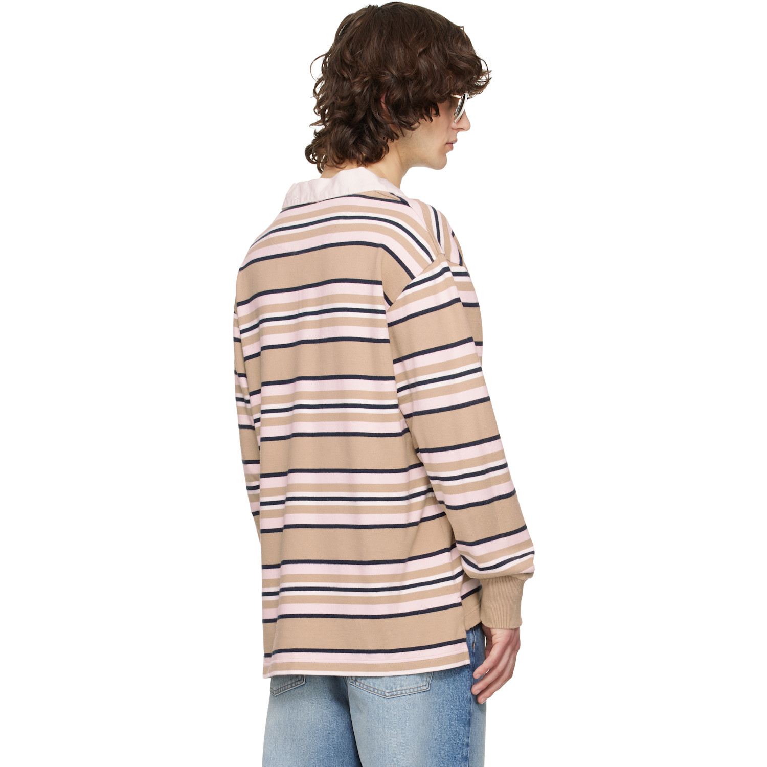  Sanderlak Tan & Pink Rugby Polo 